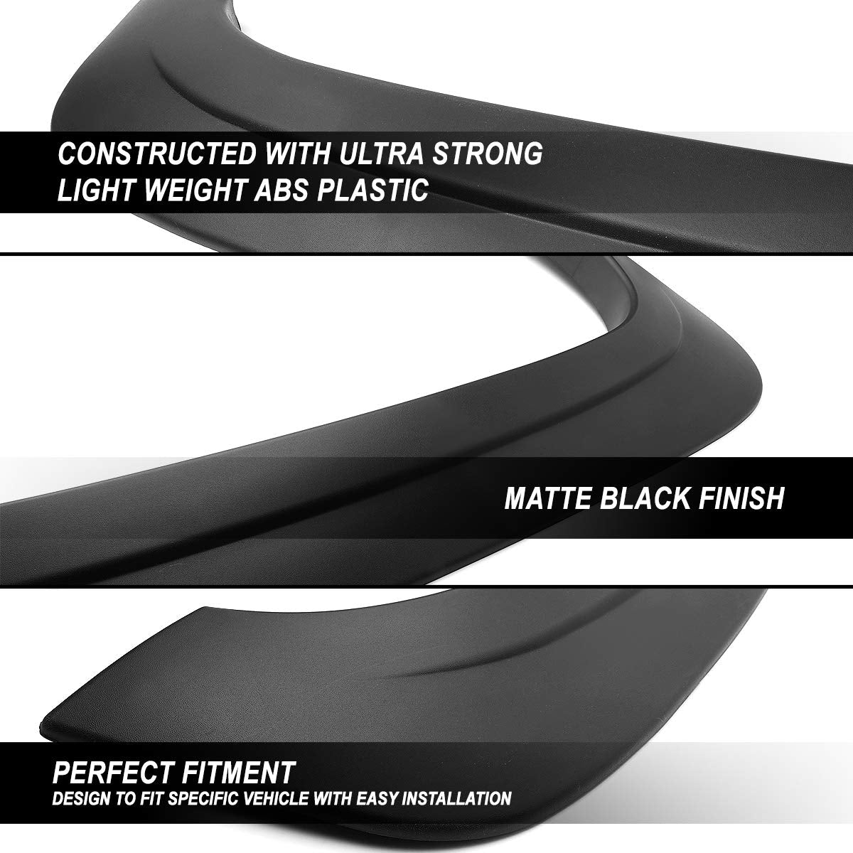 Auto Dynasty 4Pcs Factory Style Wheel Fender Flares Cover Kit Compatible with Ford F-150 Side Lincoln Mark LT 5.5Ft 6.5Ft 8Ft Be