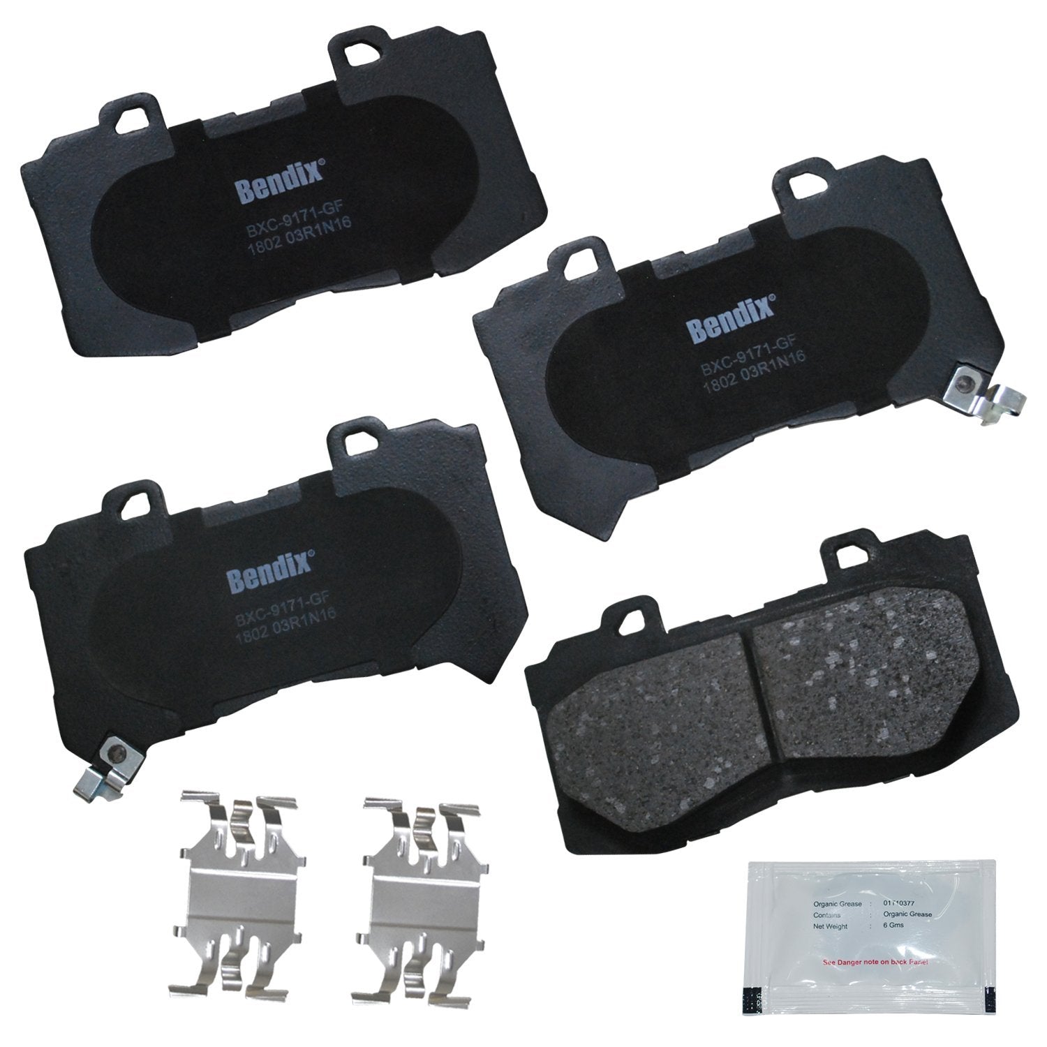 Bendix Priority1 Cfc1802 Ceramic Front Brake Pads For Chevrolet Colorado 2020-2015, Gmc Canyon 2020-2015