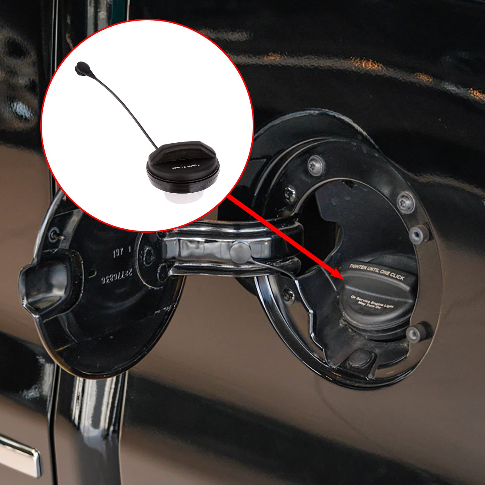 Fuel Tank Filler Cap,Gas Cap Compatible With Buick Chevy Gmc - 2005-2010 Lacrosse Cobalt Equinox, 2004-2011 Aveo, 2006-2012 Impala, 2004-2012 Malibu, And More,Replace #  95995094