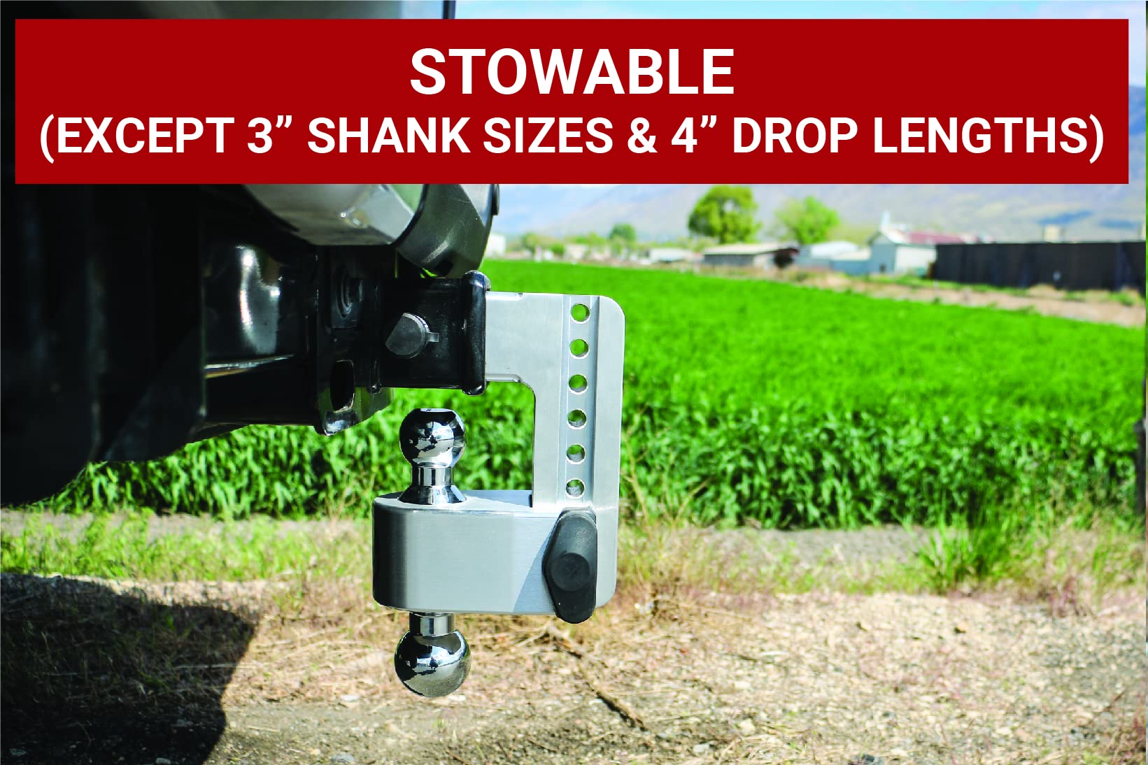 Weigh Safe Adjustable Trailer Hitch Ball Mount, 8'' Adjustable Drop Hitch For 2.5'' Receiver W/ 4 Pc Keyed Alike Lock Set, Heavy