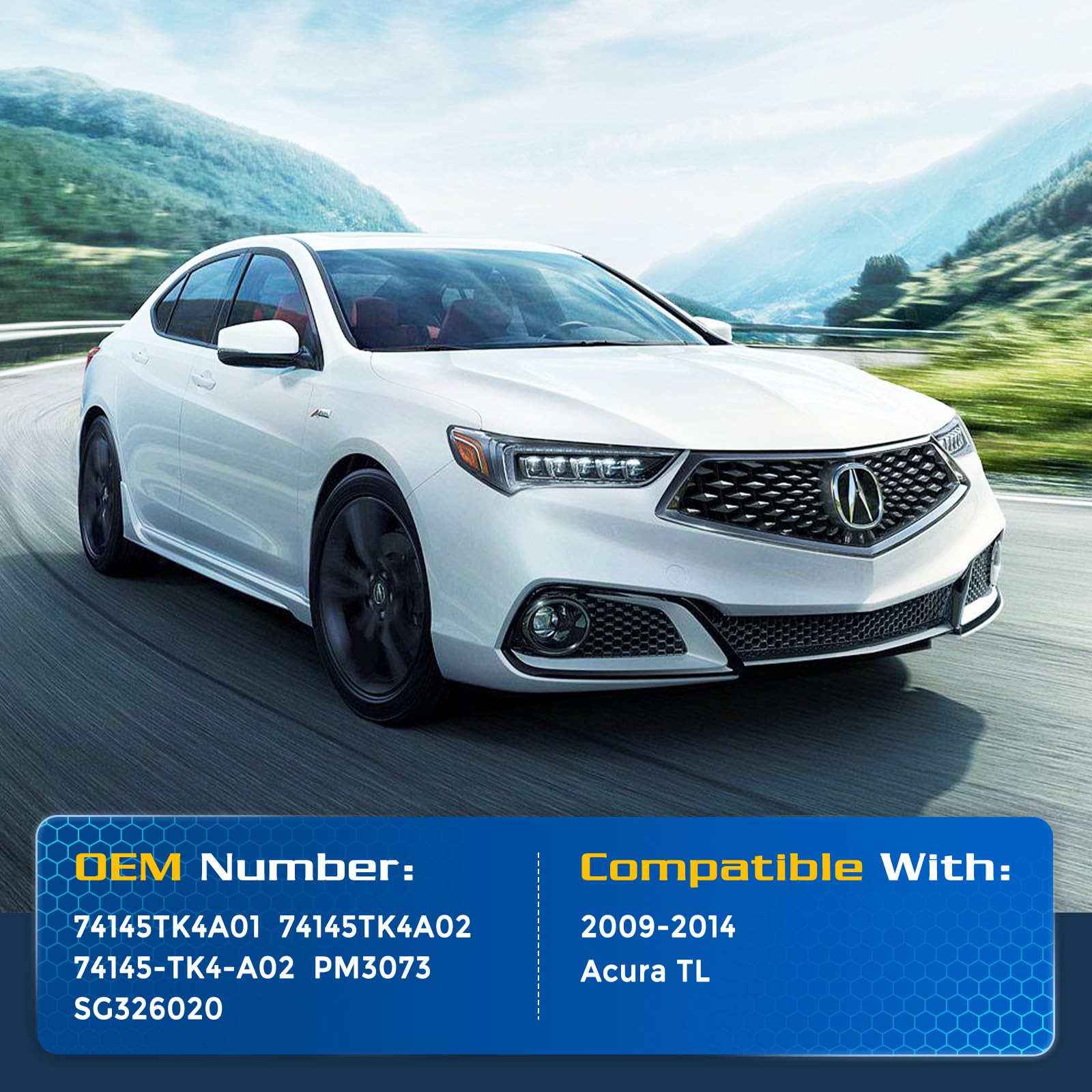 Arana Hood Struts Rods For Acura Tl 2009-2014, Front Engine Hood Struts Shocks Lift Support Fits 2009-2014 Acura Tl Base/Sh-Awd/