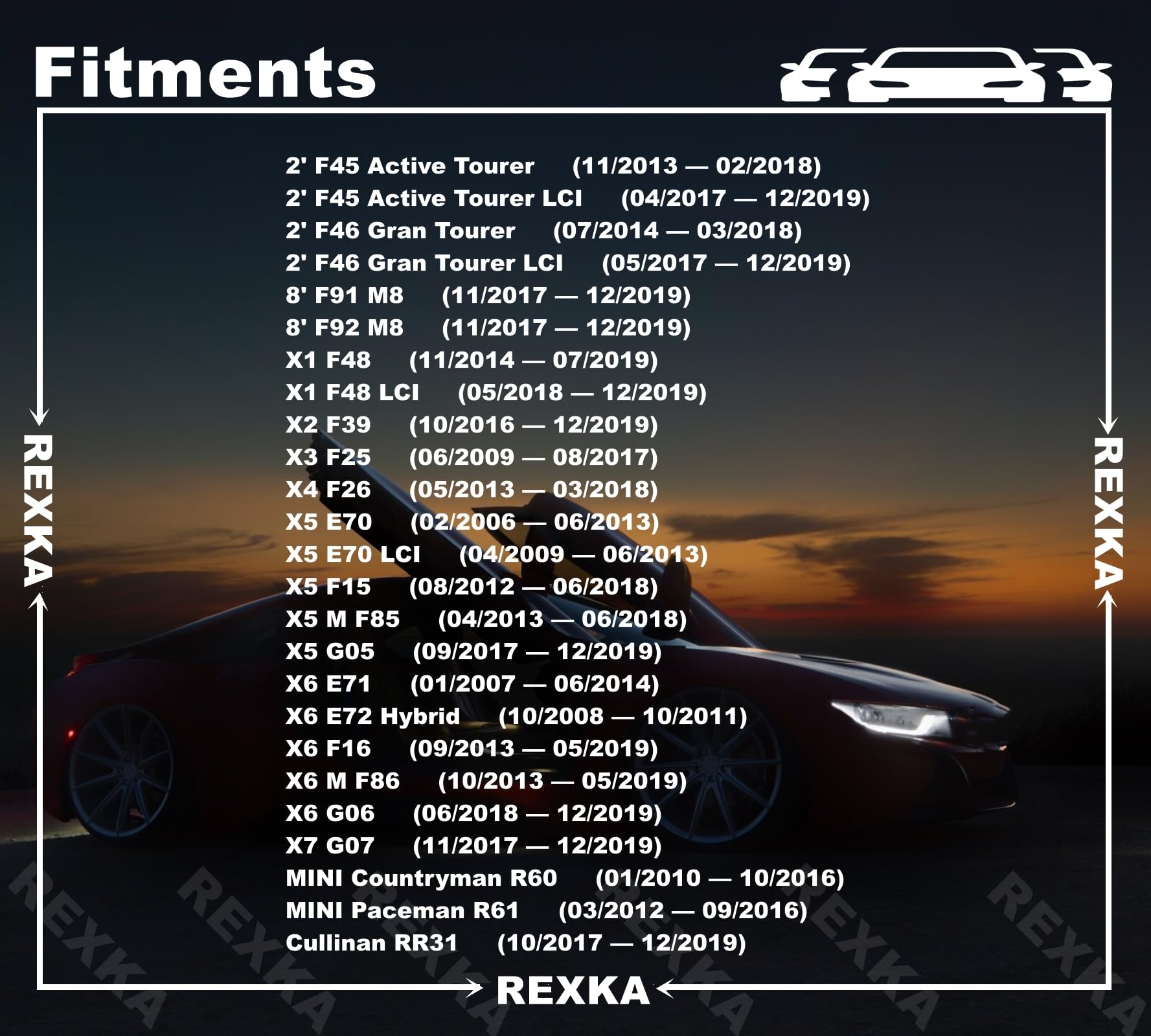 Rexka 30 Pcs Wheel Arch Molding Clip Rocker Panel Molding Clip For Bmw 51-77-7-171-002 51777171002 Cooper Countryman Cooper Pace