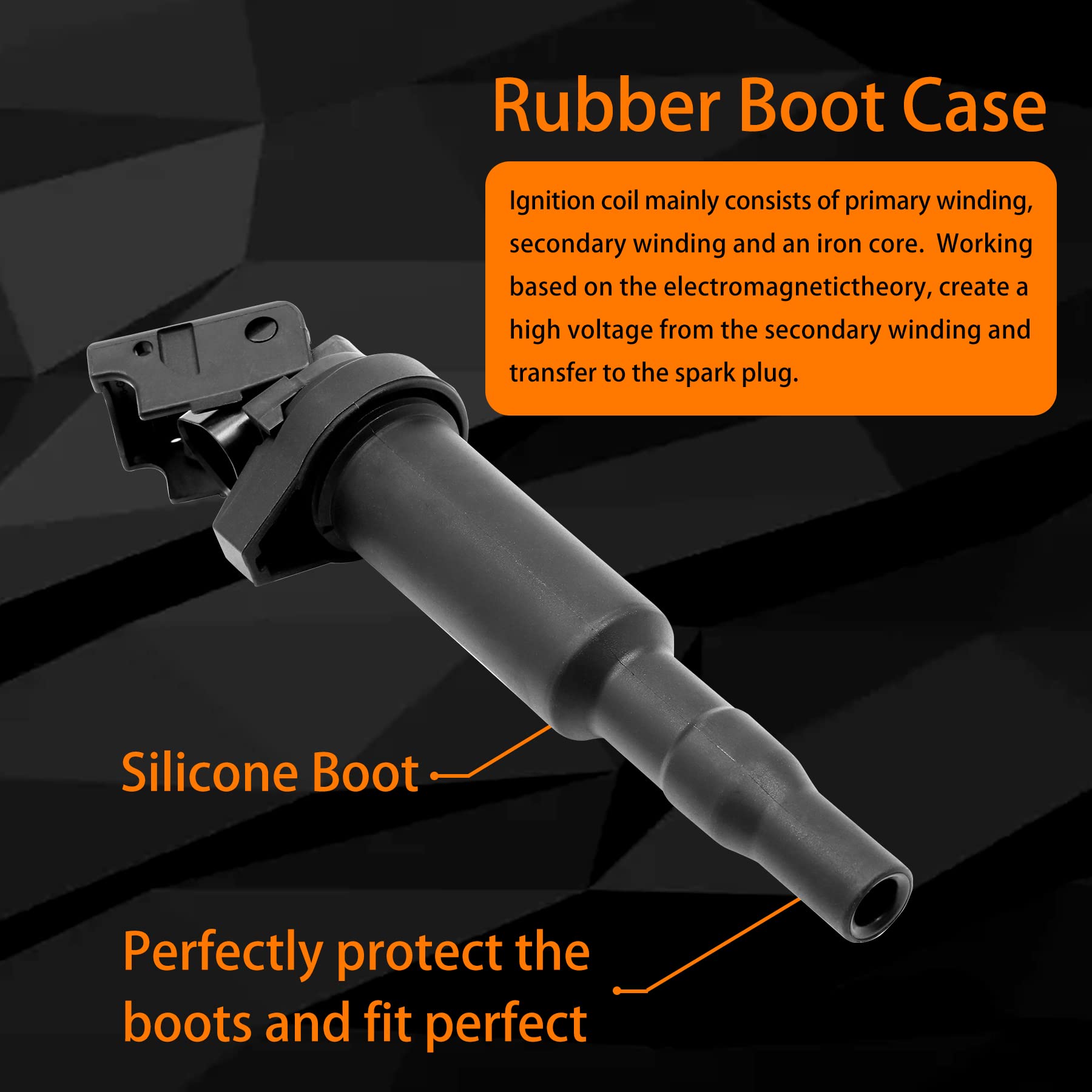 Ignition Coil Pack 8Pcs Compatible With Bmw 545I 550I 645Ci 650I 745I 750I 750Li Alpina B6 B7 M5 M6 X5 X6 4.4L 4.8L Replaces# 0221504470, Uf-592