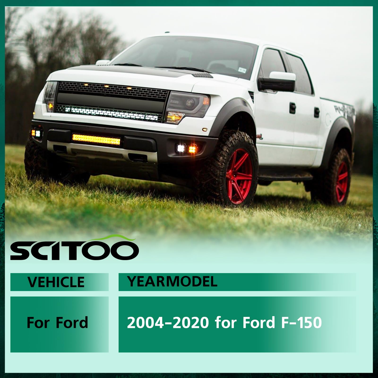 SCITOO 3 inch Front and 2inch Rear Suspension Leveling Lift Kit fit for Ford for F-150 2WD/4WD 4-Door 3.5L Strut Spacers 3 in The Front and 2 in The Rear