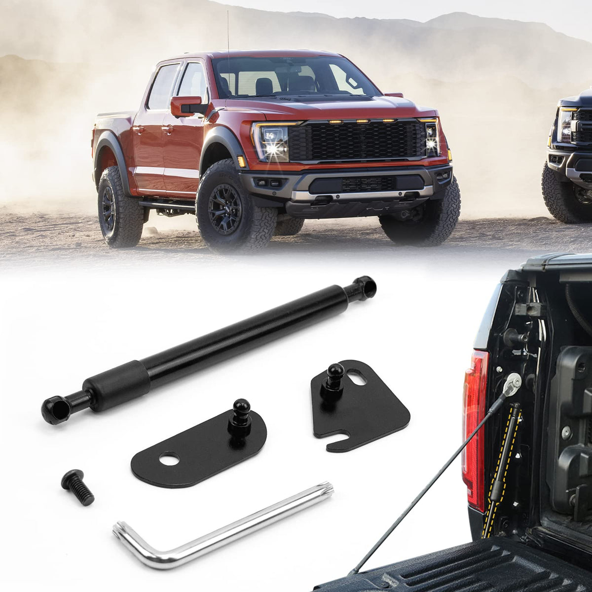 Tailgate Assist Shock For Ford F150 2015-2023, Truck Tailgate Shock Accessories Compatible With 2015 2016 2017 2018 2019 2020 20