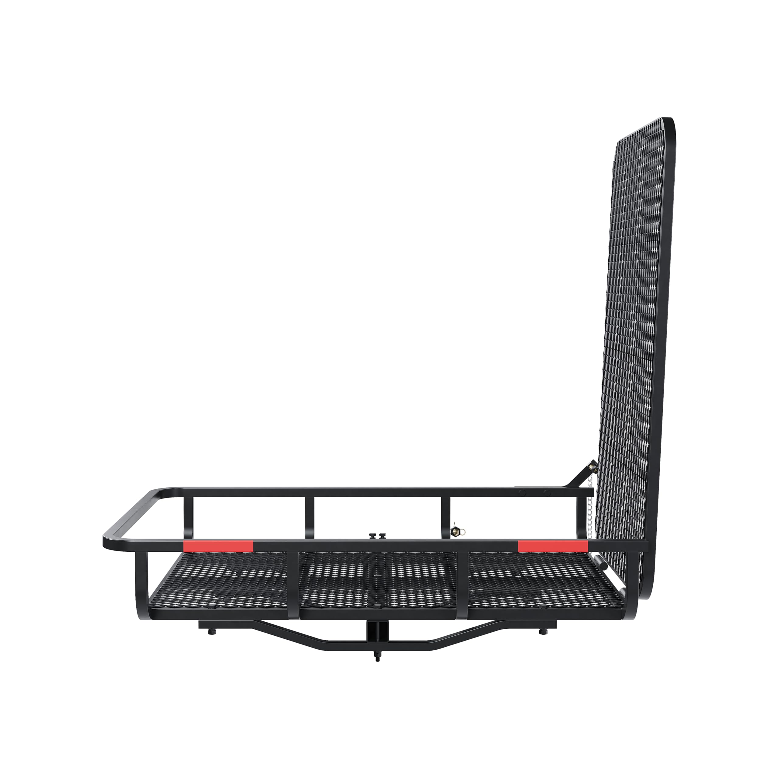 Ecotric Hitch Mount Wheelchair Carrier With Mobility Ramp For Wheelchair Scooter Lawn Mower Snow Blower Hauler 500Lb Capacity Basket-Style