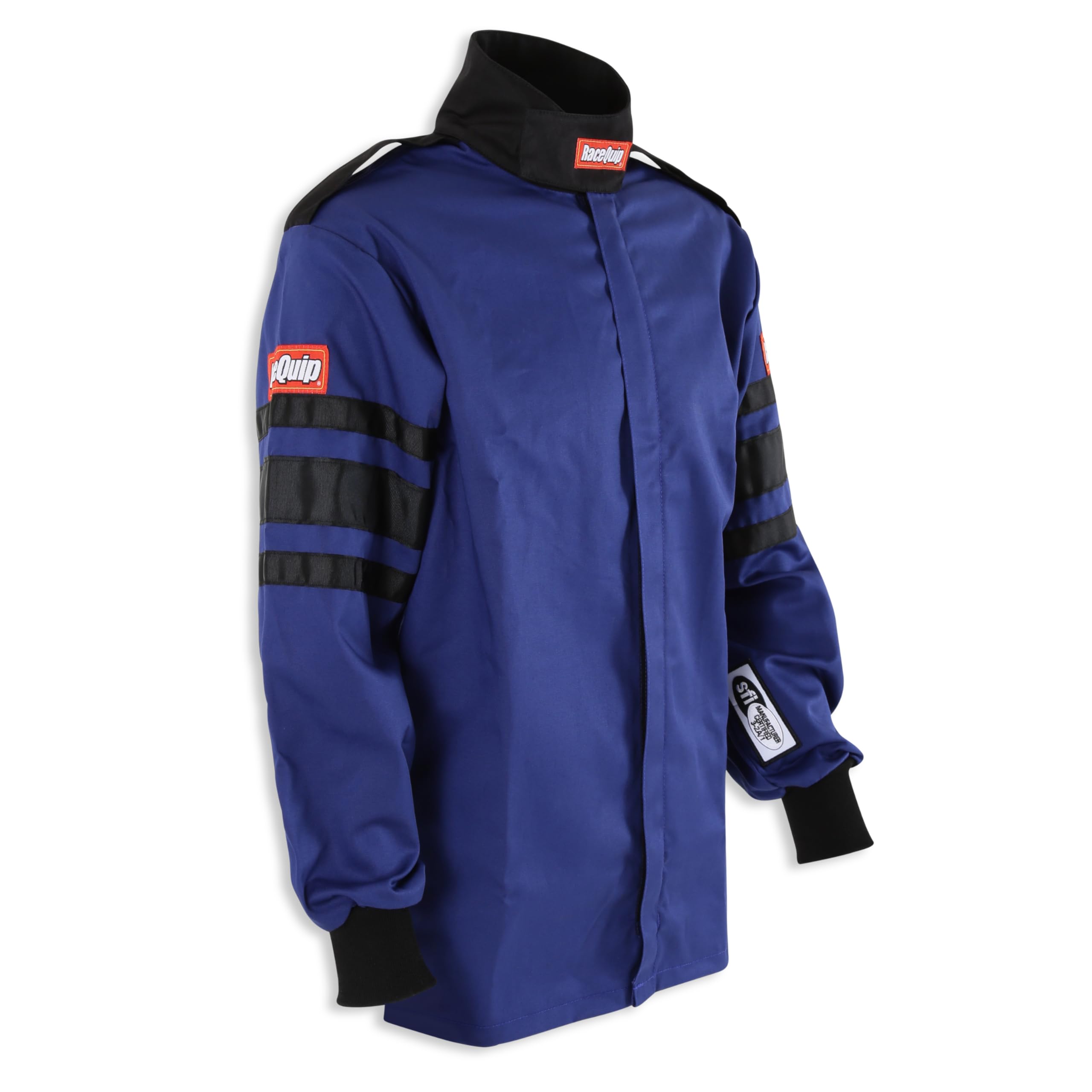 Racequip 111027Rqp 110 Series Driving Jacket Sfi 3.2A/1 Blue/Black Stripe 2Xl