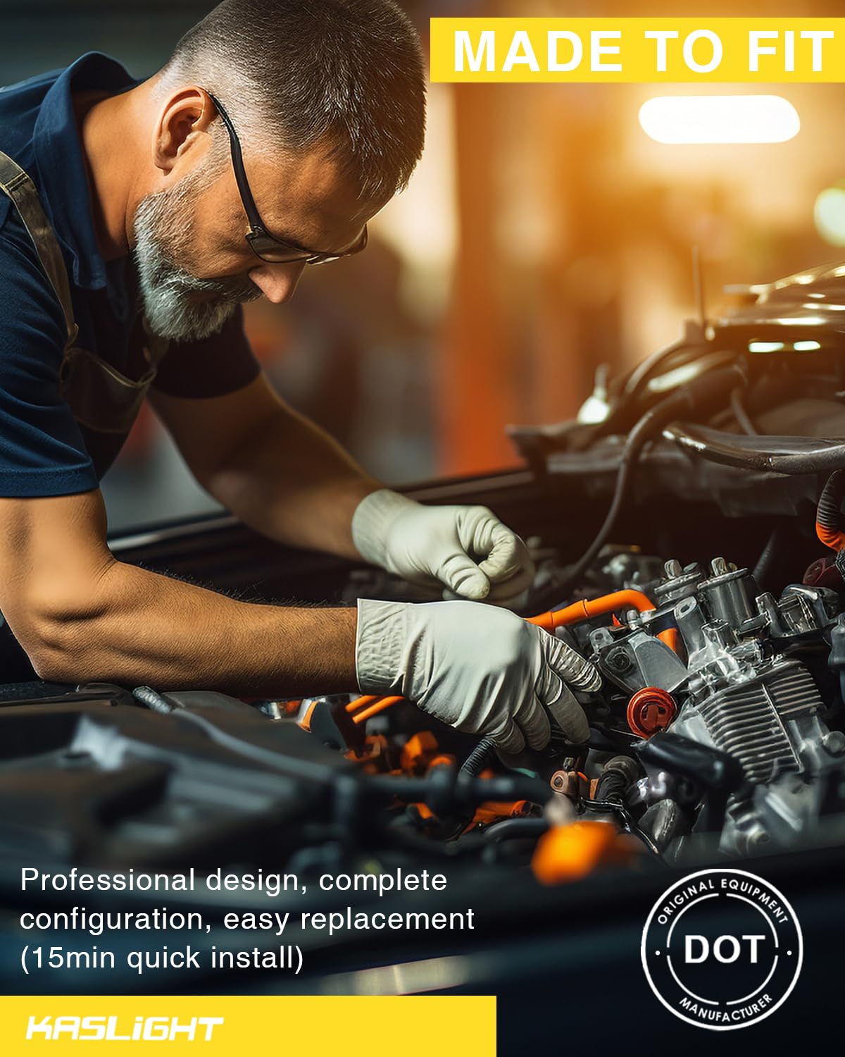 Kaslight H6054 Led Headlights, Pair Rectangular 5X7 7X6 Led Headlight Hi/Low Sealed Beam Replacement Headlamp Compatible With Je