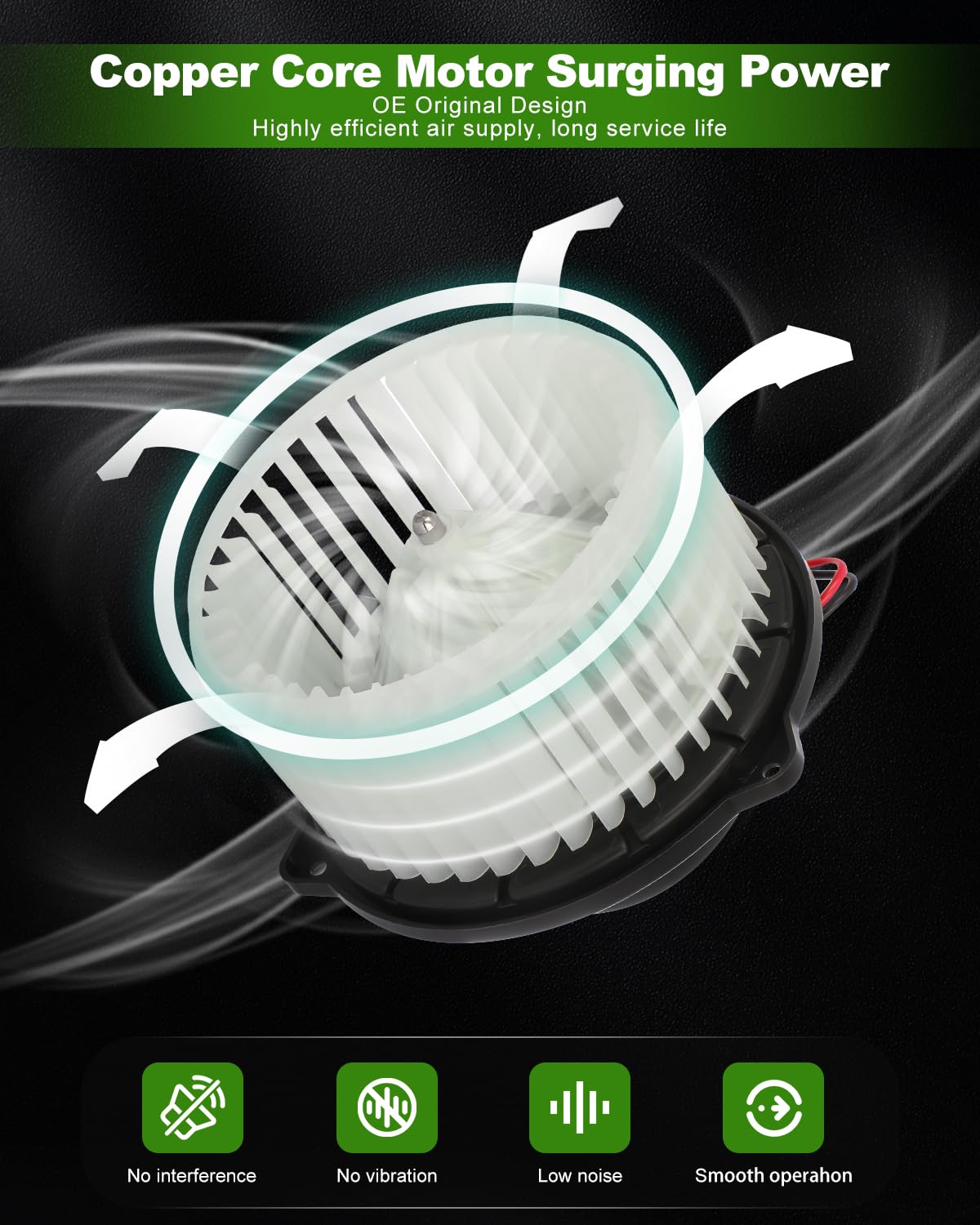 Scitoo Hvac Blower Motor With Fan Cage Fit For 2008-2009 For Kia Sorento, Oe Replaces- 971093E260, 75868, 700268 Hvac Heater Blo