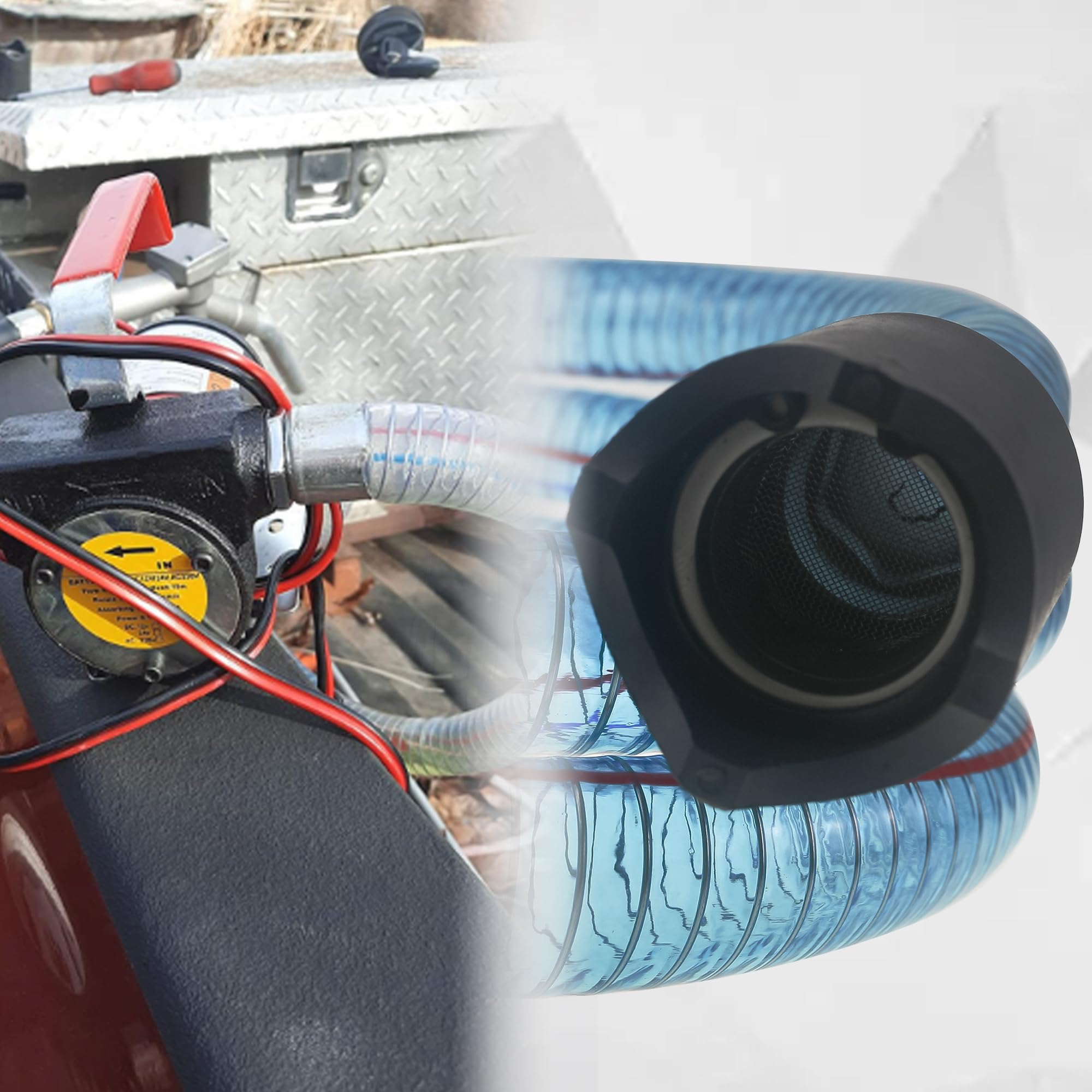 1 Inch Fuel Transfer Hose, Fuel Hose 1'' X 6' (2 M) For Fuel Transfer Pump With Threaded Couplings Oil Diesel Kerosene Transfer