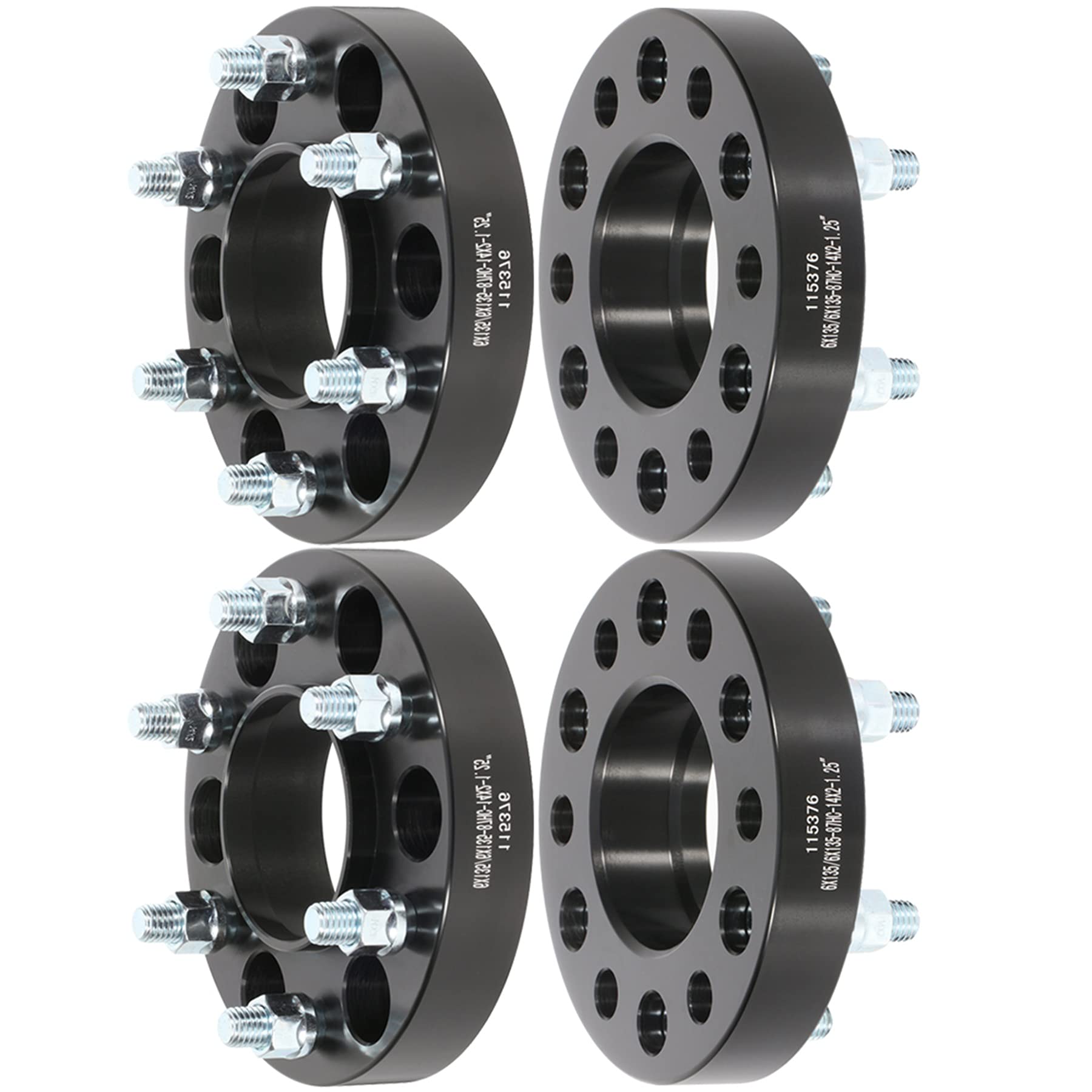 ECCPP 4PCS 1.25 inch 6 Lug Hubcentric Wheel spacers 6x135mm to 6x135mm with 14x2 Studs 87mm Fits for 2004-2014 for Ford Expediti