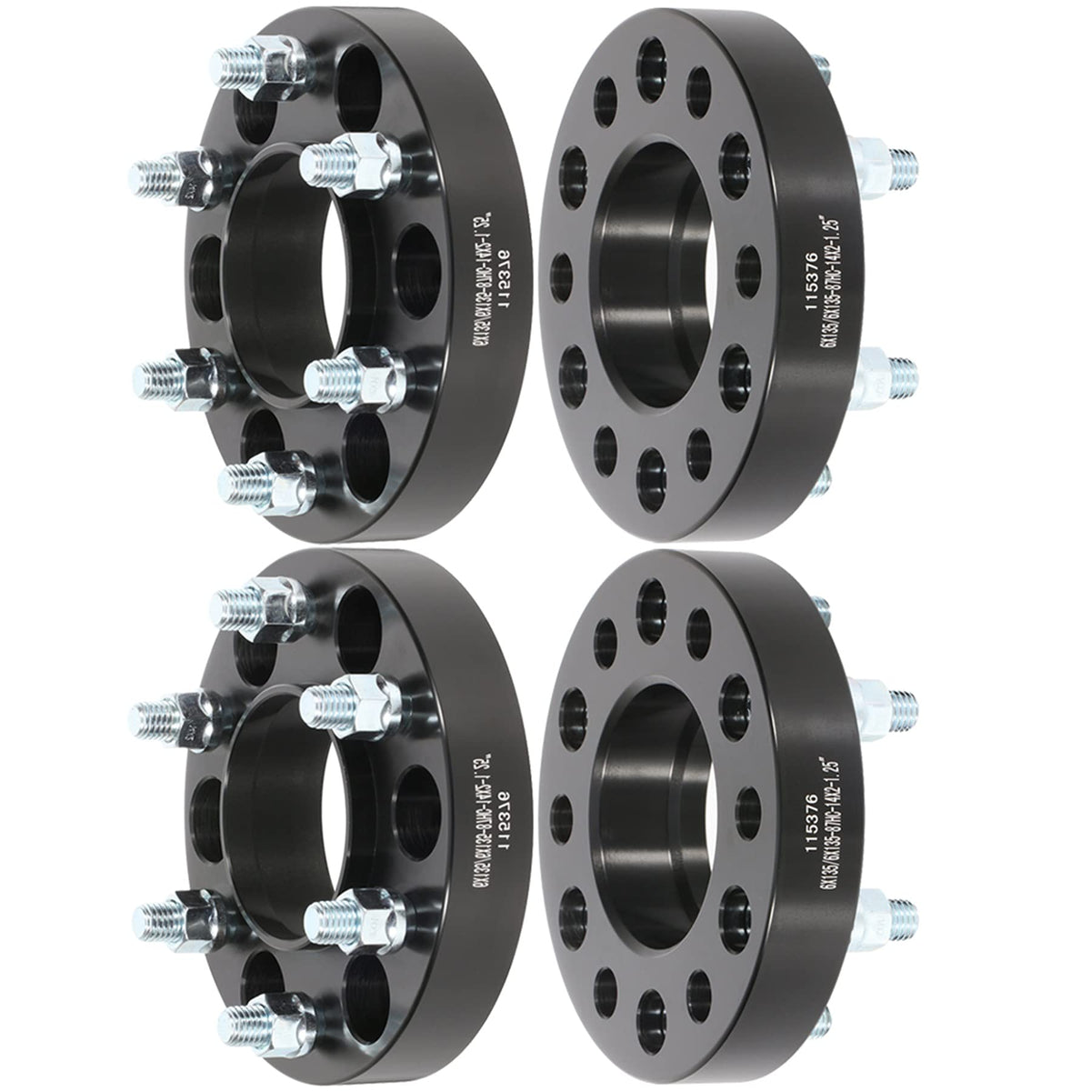 ECCPP 4pcs 6x135 hub Centric Wheel Spacer 1.25'' 6x135mm to 6x135mm 87mm Full Hub Centric Spacers 6 Lug 14x2.0 Fits for Raptor E