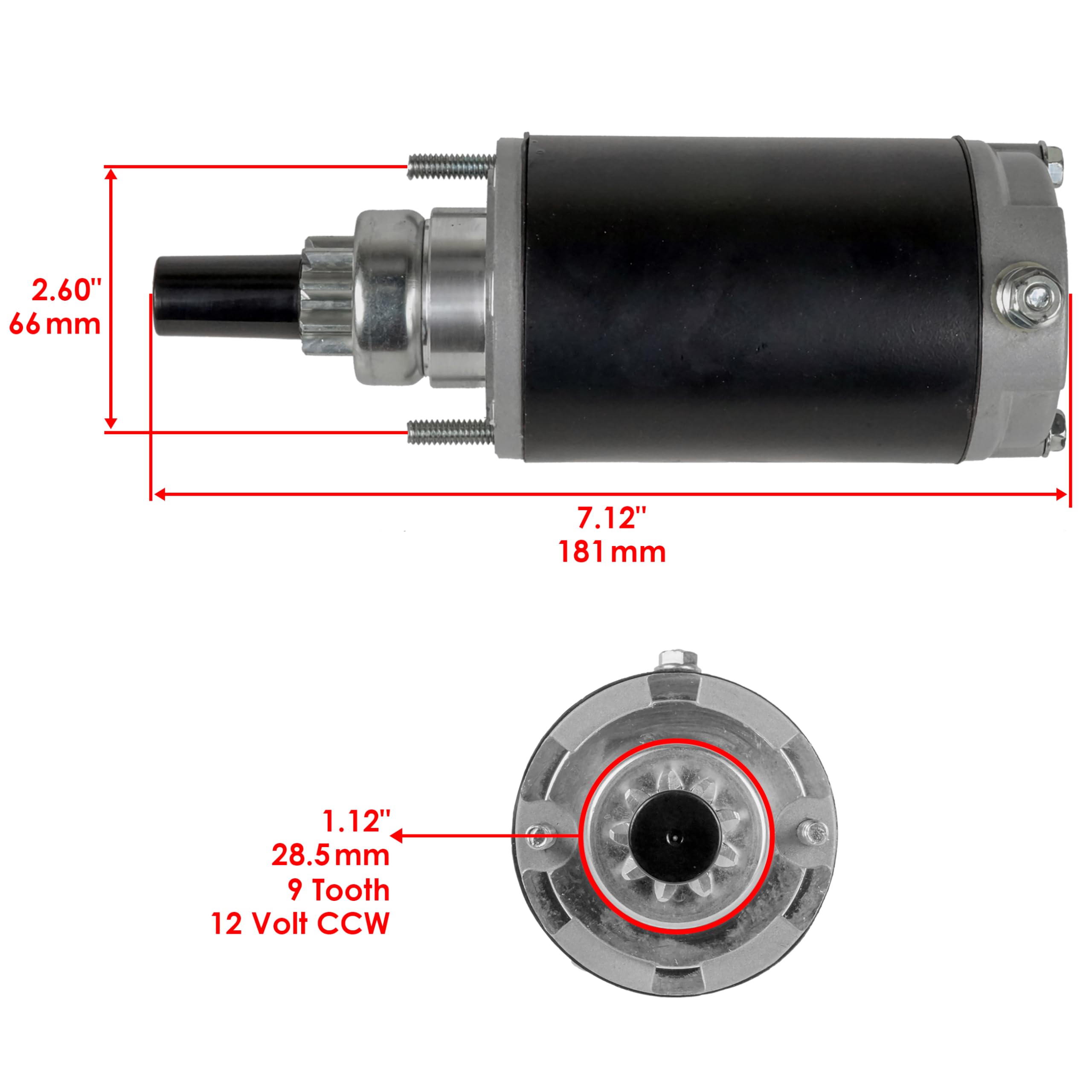 Caltric Starter Compatible With Kohler Magnum M18 Mv16 Mv17 Mv18 Mv20