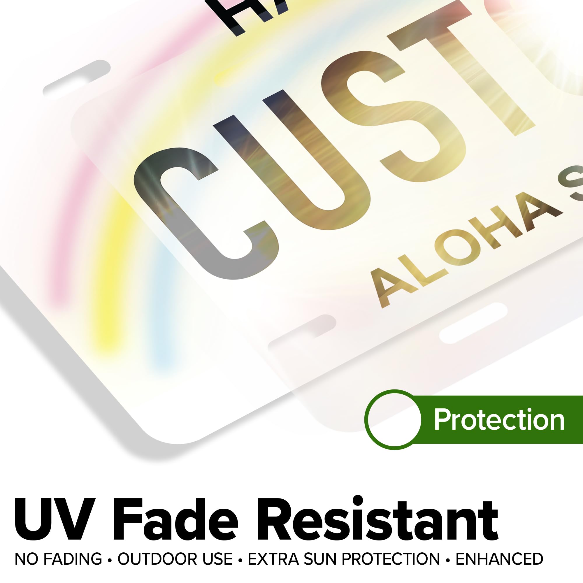 Custom Hawaii License Plate, Personalized License Plates For Car, 6X12 Inch, Rust-Free Fade Resistant Aluminum, Usa Made By My S