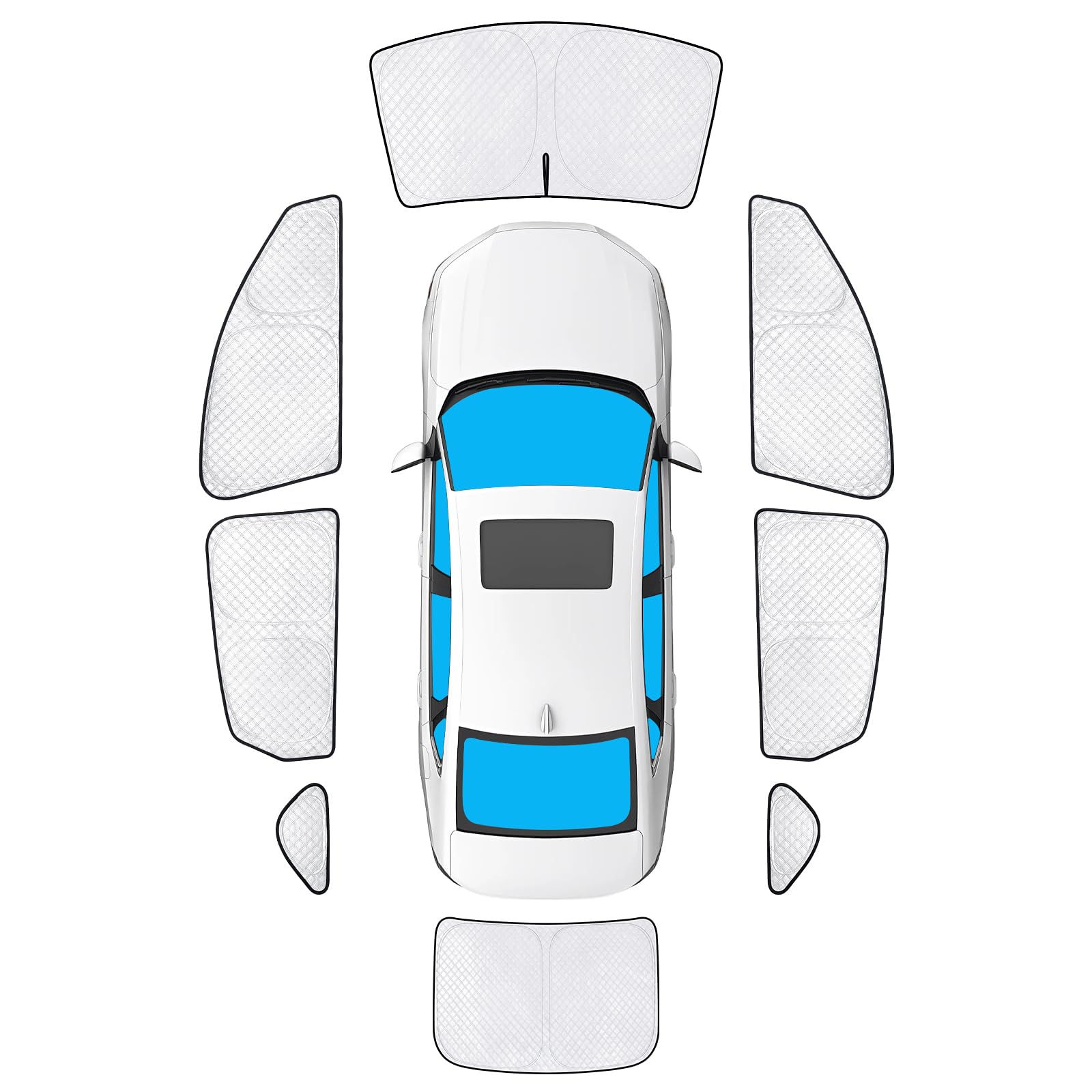 Kmf Windshield Sun Shade Replacement For Honda Accord Accessories 2023-2025,Side Rear Window Sun Shade Cover Sun Visor Shield Co