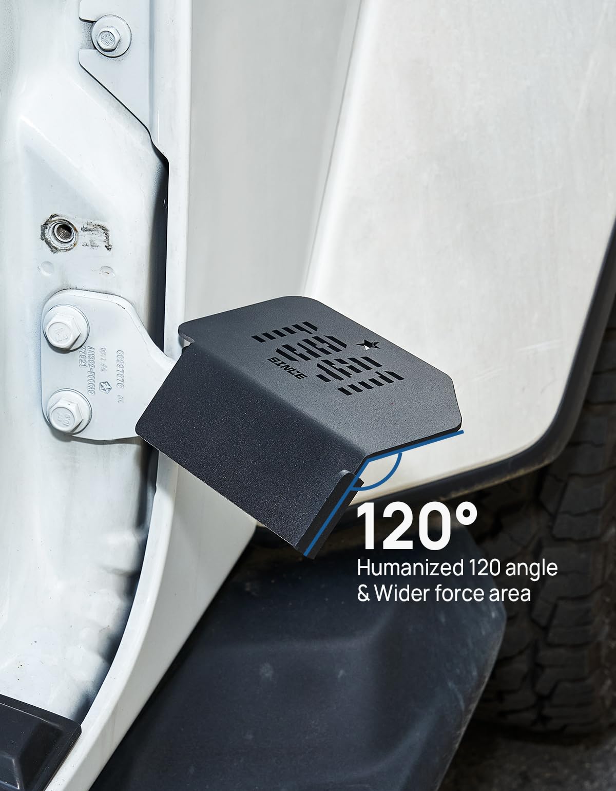 JOYTUTUS Upgraded 120 Wrangler Foot Pegs Compatible with Wrangler JK JL Gladiator JT 2007 to 2024,Exterior Door Hinge Foot Rest