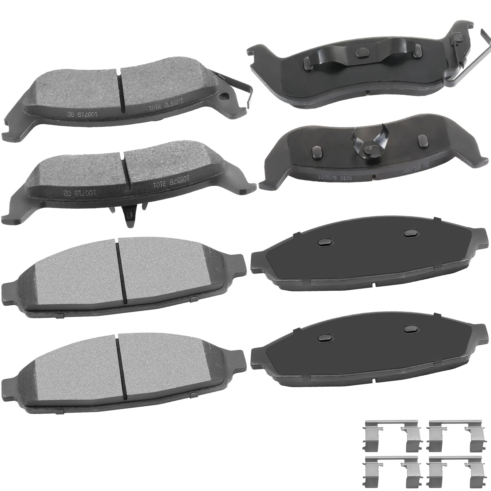 Cciyu D931 D932 Front Rear Ceramic Brake Pads Kit 8 Set Fit For 2003-2011 For Ford Crown Victoria 2003-2011 For Lincoln Town Car