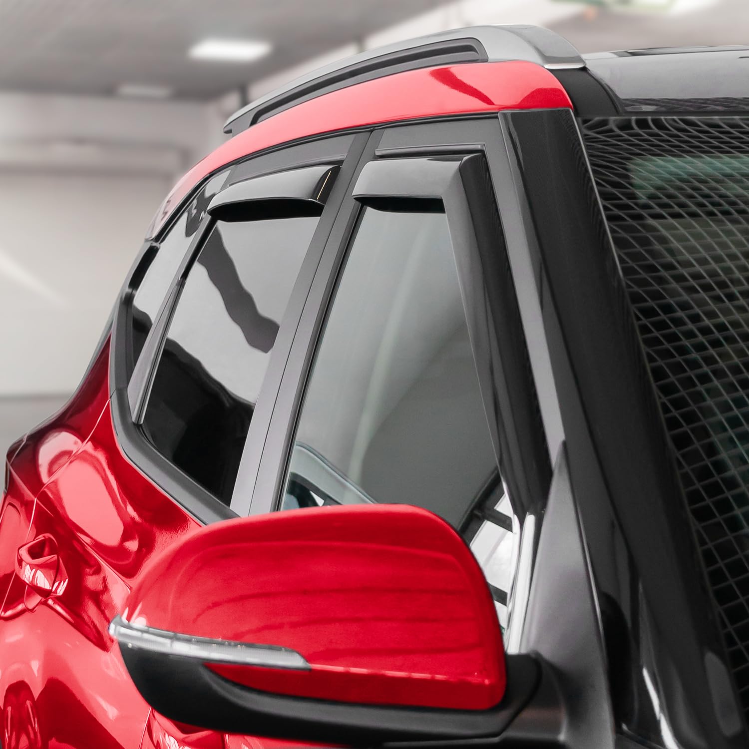 Voron Glass In-Channel Extra Durable Rain Guards For Kia Seltos 2021-2025, Window Deflectors, Vent Window Visors, 4 Pieces - 200