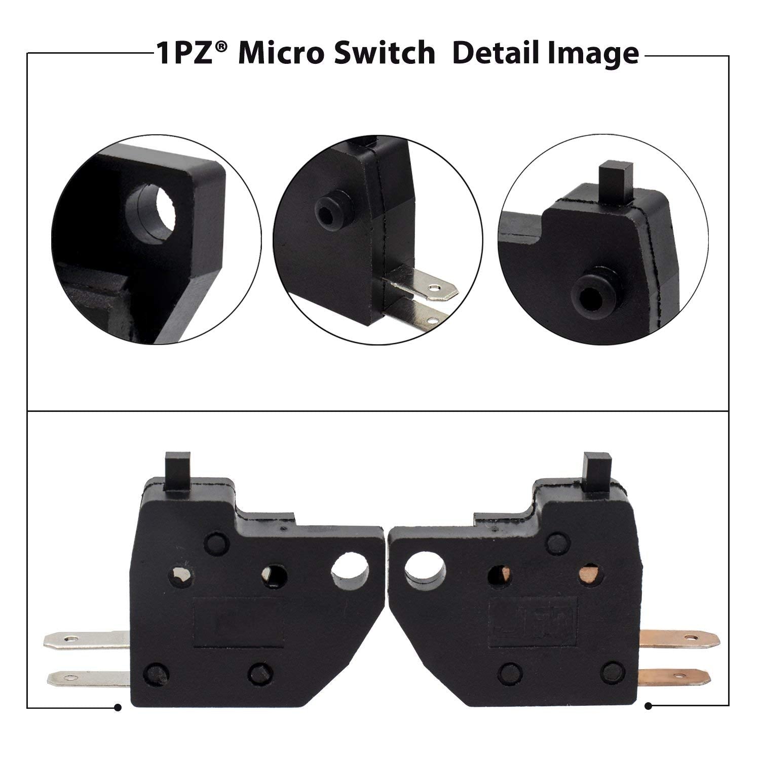 1PZ MC1-S01 Left & Right Front Brake Light Stop Switch Replacement for Yamaha Honda Kawasaki Suzuki Moped Scooter Motorcycle ATV
