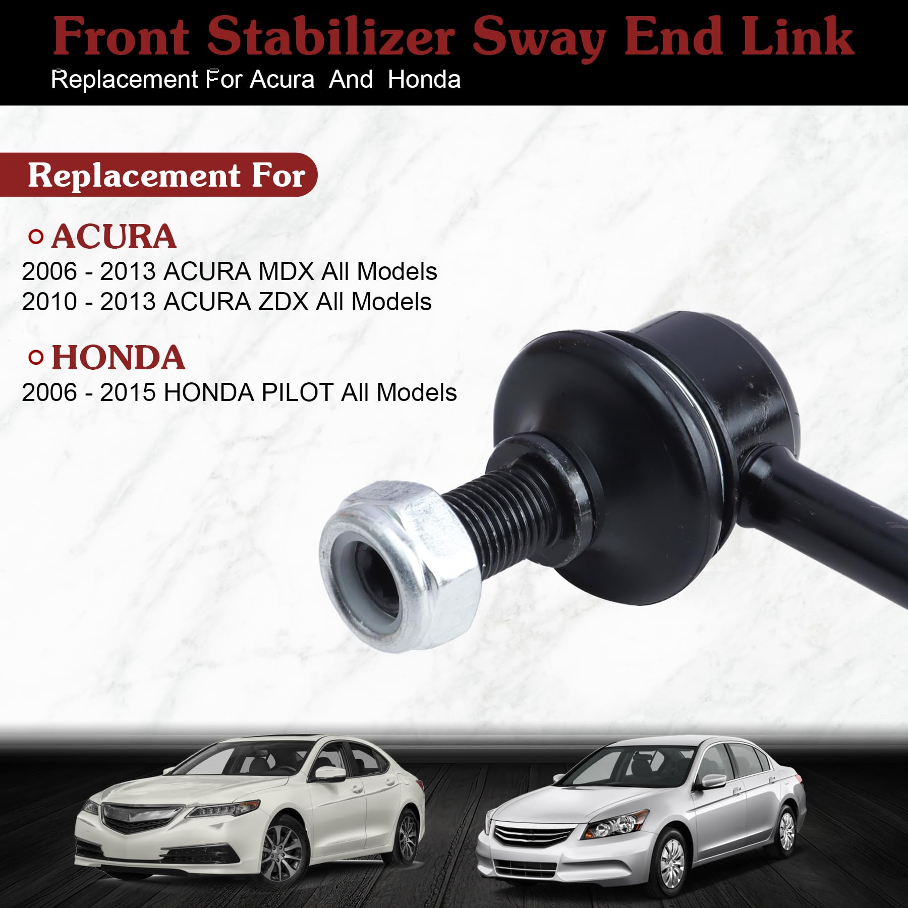 Stiueoav K750124 Sway Bar Link - Front Stabilizer End Link Compatible With 2006-2013 Acura Mdx?2010-2013 Acura Zdx?2006-2015 Hon