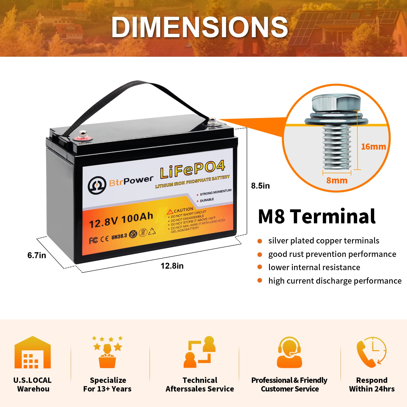12V Lithium Battery,5000+ Deep Cycle Lifepo4 Battery With Built-In 100A Bms Fit For Home Storage,Trolling Motor,Rv,Off-Grid Syst