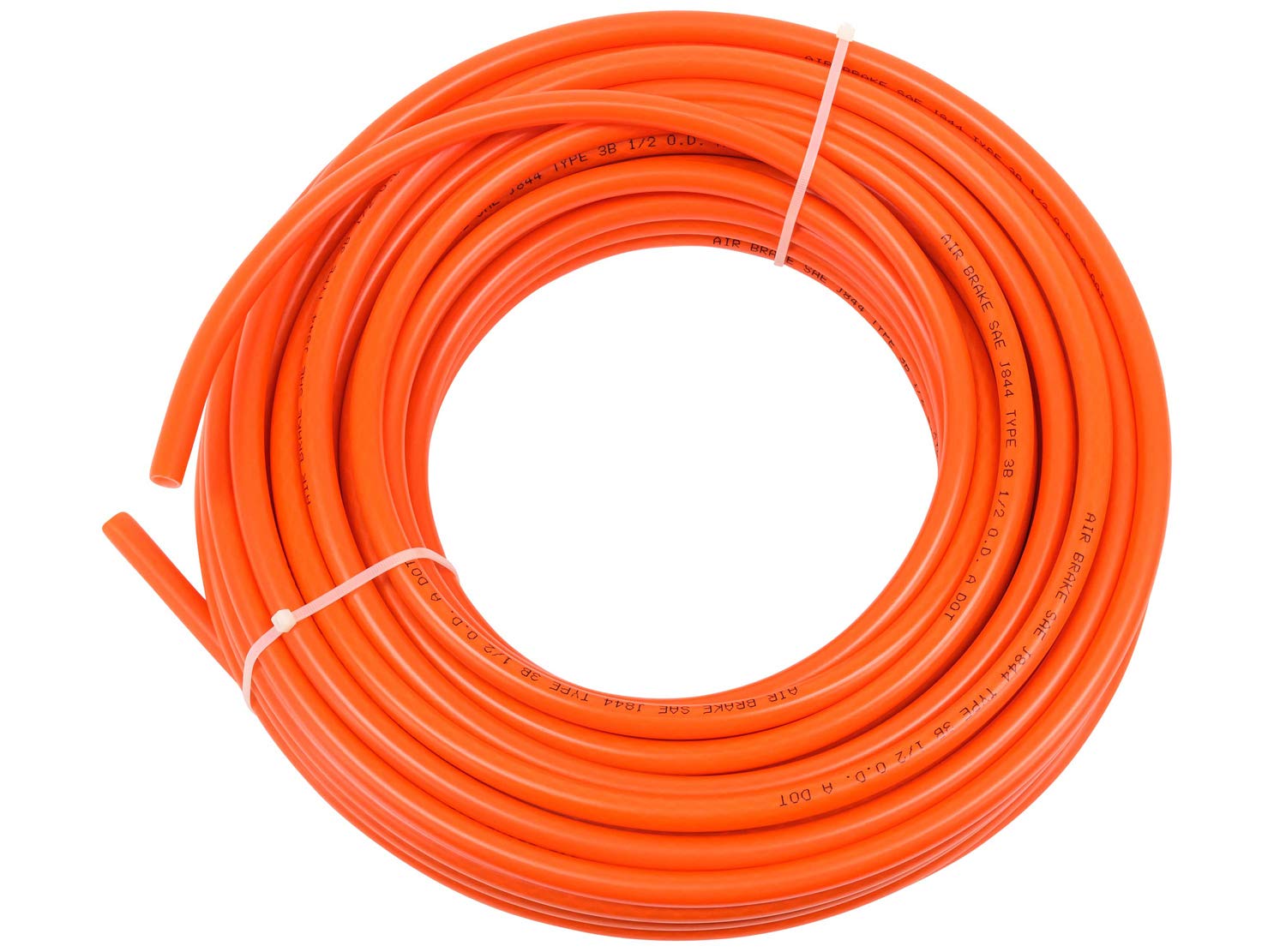Mytee Products 1/4'' Od X 100' Orange Sae J844 Nylon Air Brake Tubing Dot Approved | Pneumatic Nylon Air Line Hose For Air Brake