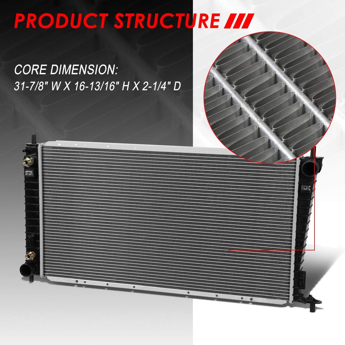 Auto Dynasty Radiator Compatible With 97-98 Ford Expedition F150 F250 4.2L 4.6L At Mt, Dpi 1831 Factory Style 2-Row Cooling Radi