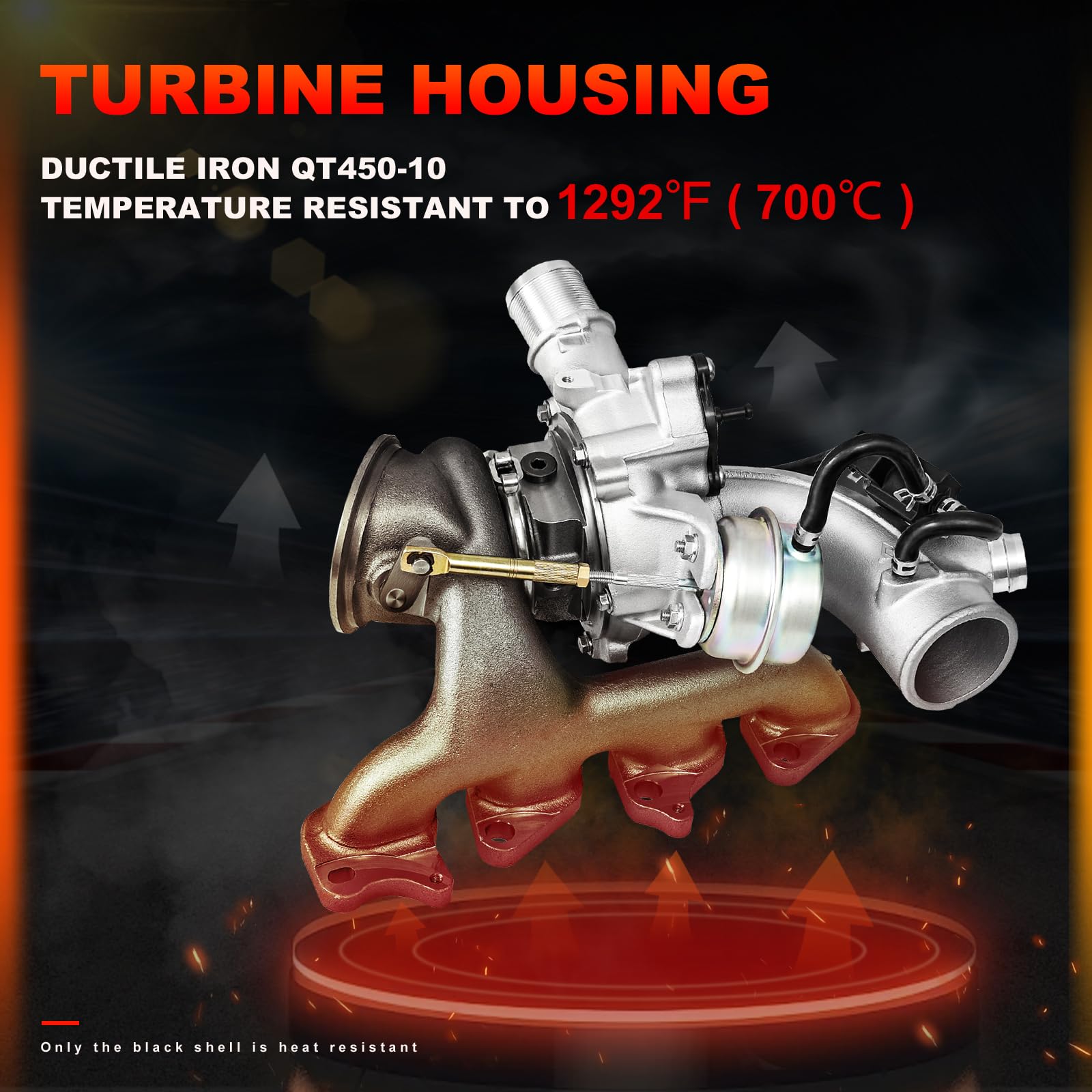 AUTOBABA 667-203 Turbo Turbocharger Kit with Gasket Compatible with 2011-2016 Chevrolet Cruze 2012-2020 Chevy Sonic 2013-2018 Tr