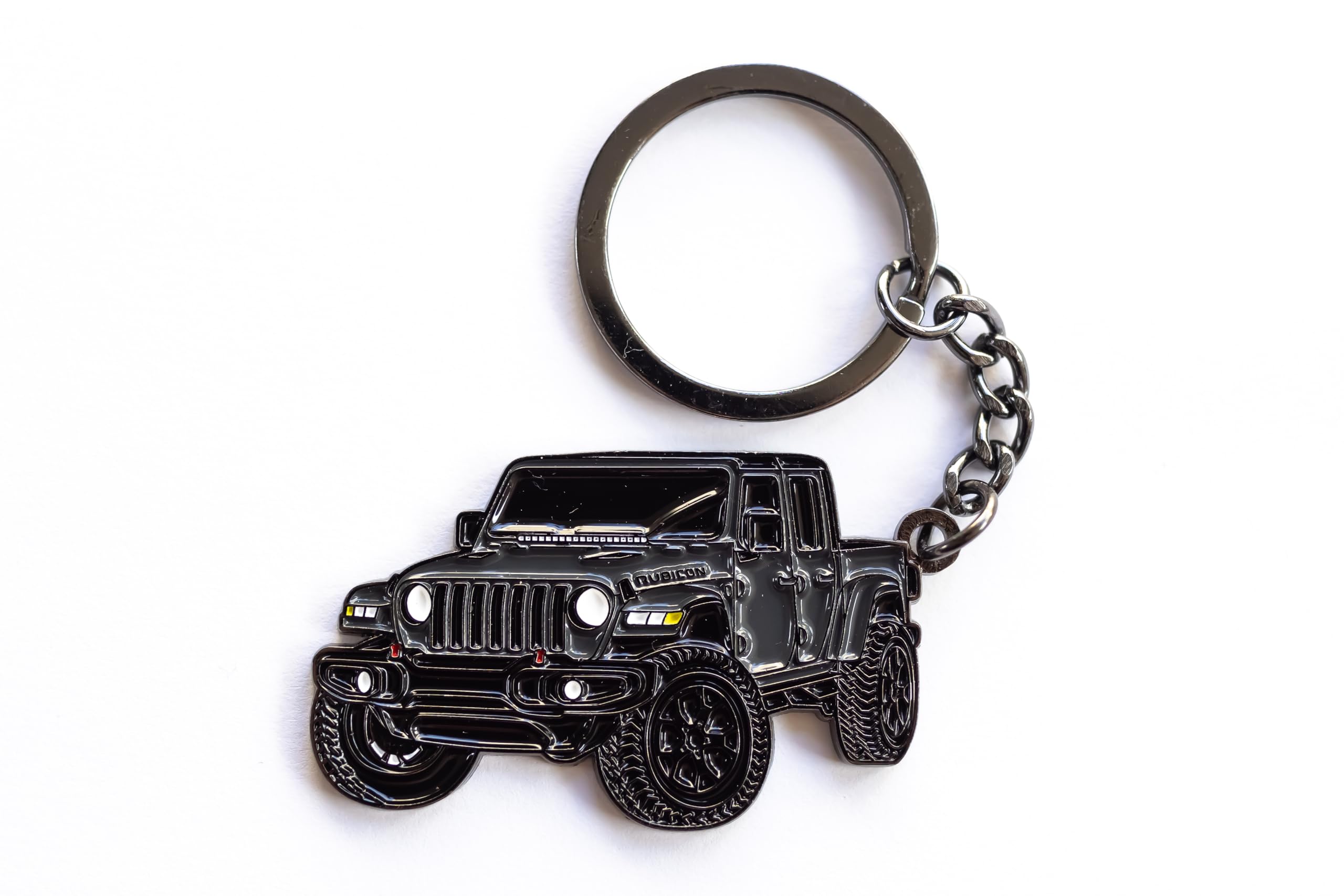 Whitaker World LLC Metal keychain Accessory For Jeep Gladiator! Metal Keychain (Grey)