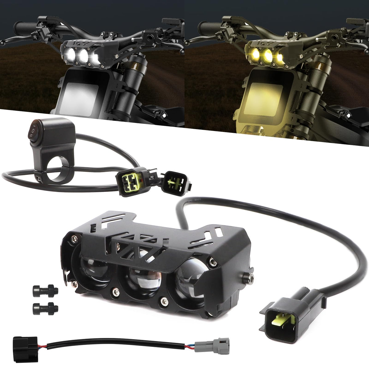 Alpha Rider Led Headlight Kit For Talaria Sting R Mx4/Sur-Ron Segway X260 Easy Plug And Play High Transmittance Front Headlamp W