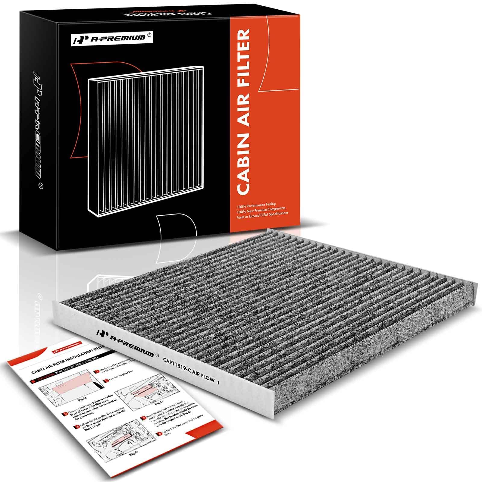A-Premium Cabin Air Filter w/Activated Carbon Compatible with Chevy, GMC, Hyundai, Kia & Saturn - Captiva Sport, Equinox, Terrai