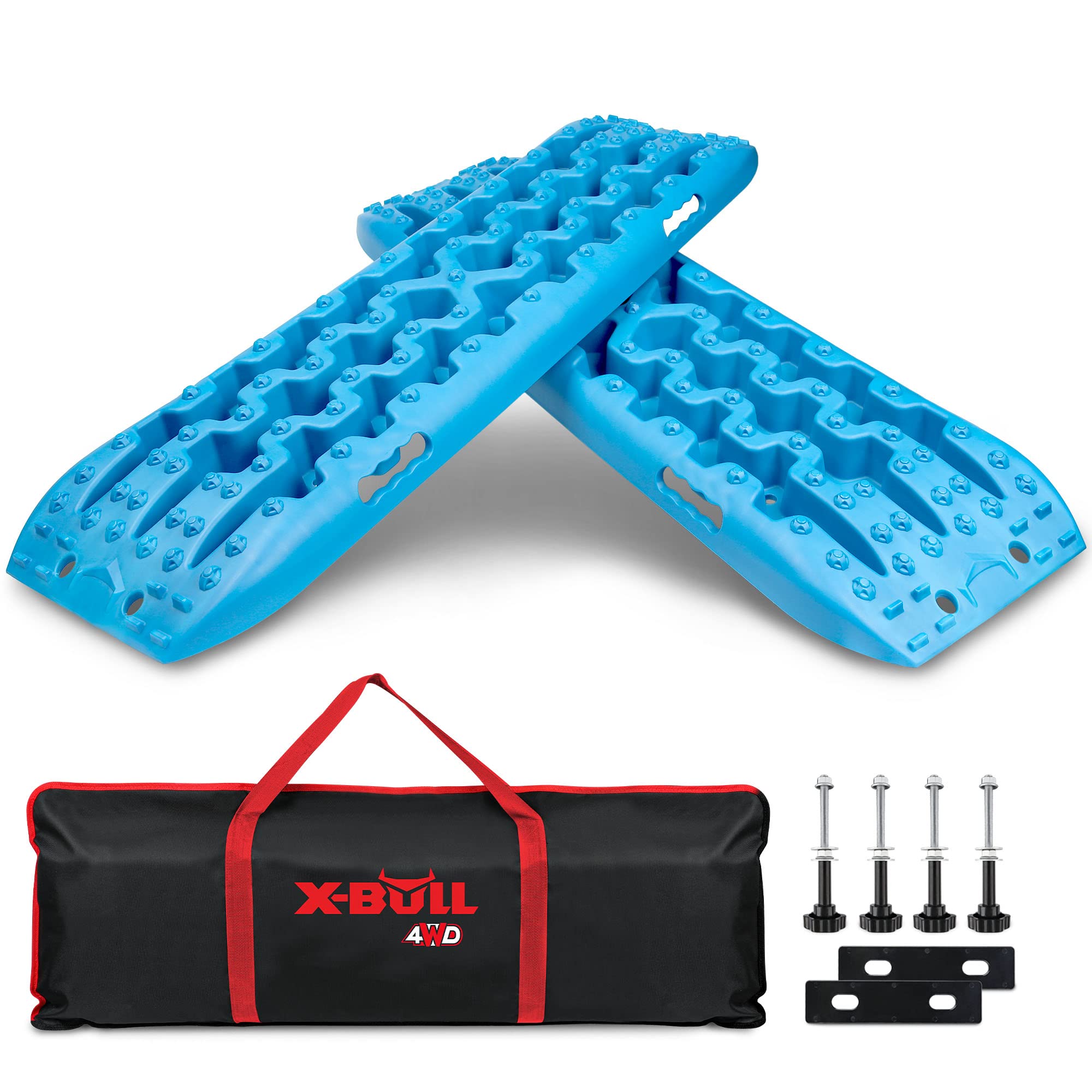 X-Bull New Recovery Traction Tracks Sand Mud Snow Track Tire Ladder 4Wd (Cyan Blue, 3Gen)
