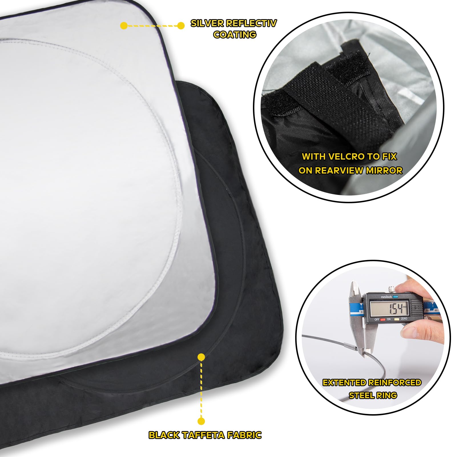 Boodancars Windshield Sun Shade Foldable Sunshade For 2024 X3 Suv Windshield Cover Custom-Fit 2023 2022 2021 2020 2019 2018 Bmw