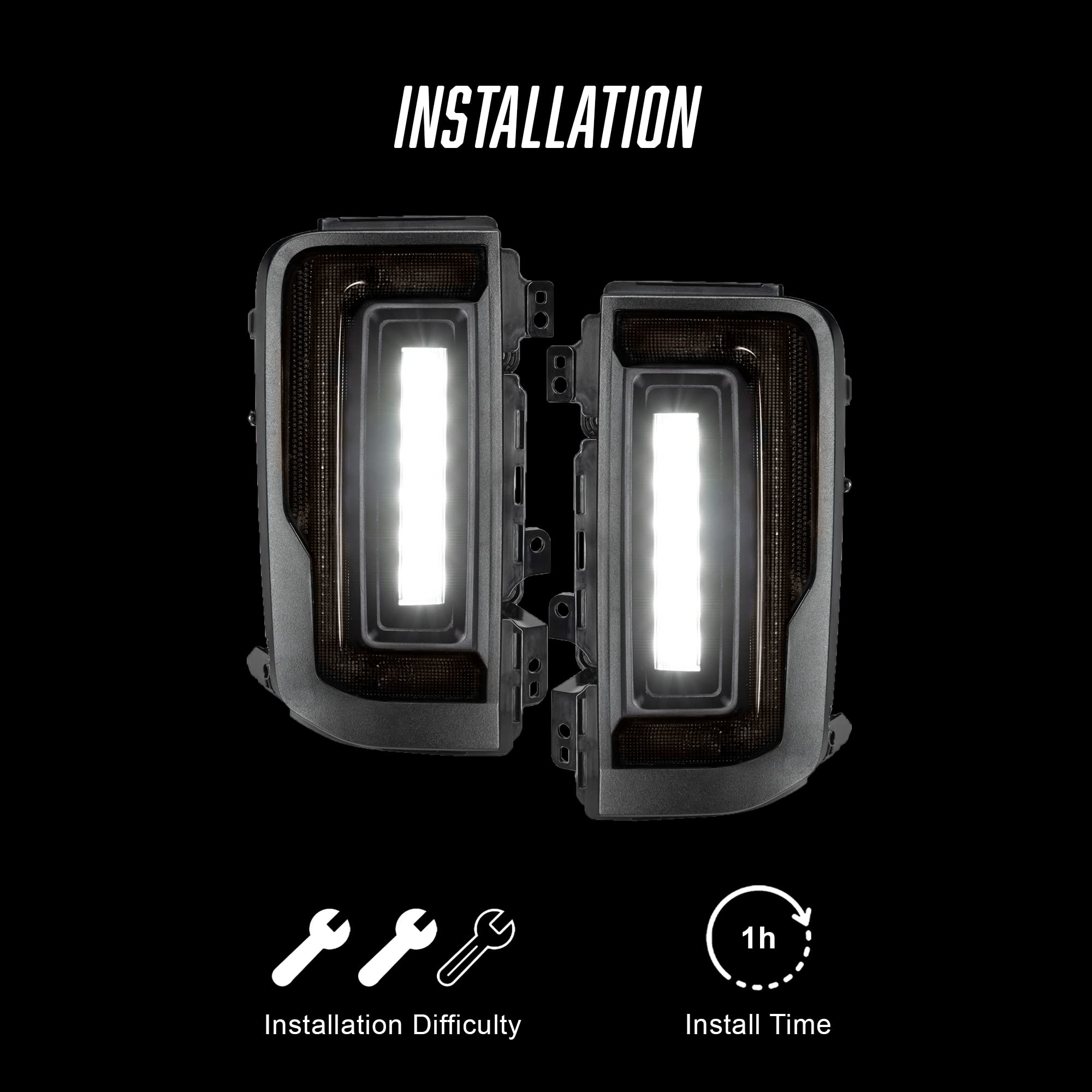 Oracle Lighting Flush Style Led Tail Lights For 2021-2024 Ford Bronco | Part 5892-504-T (Tinted Lense)