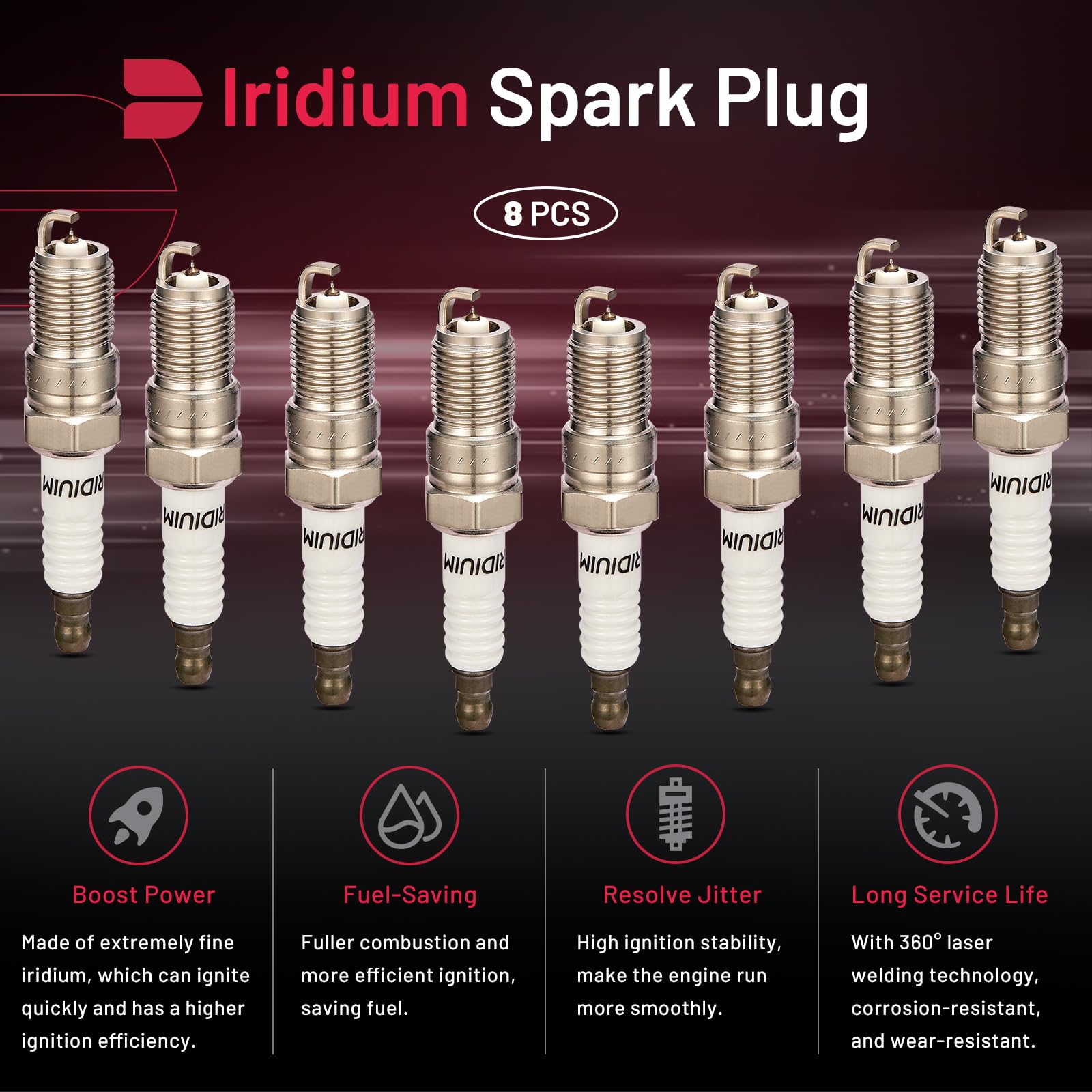 Bdfhyk Set Of 8 Spark Plug Compatible With Crown Victoria E250 E350 E450 F150,Audi A8 A8 Quattro,Lincoln Navigator, Replacement