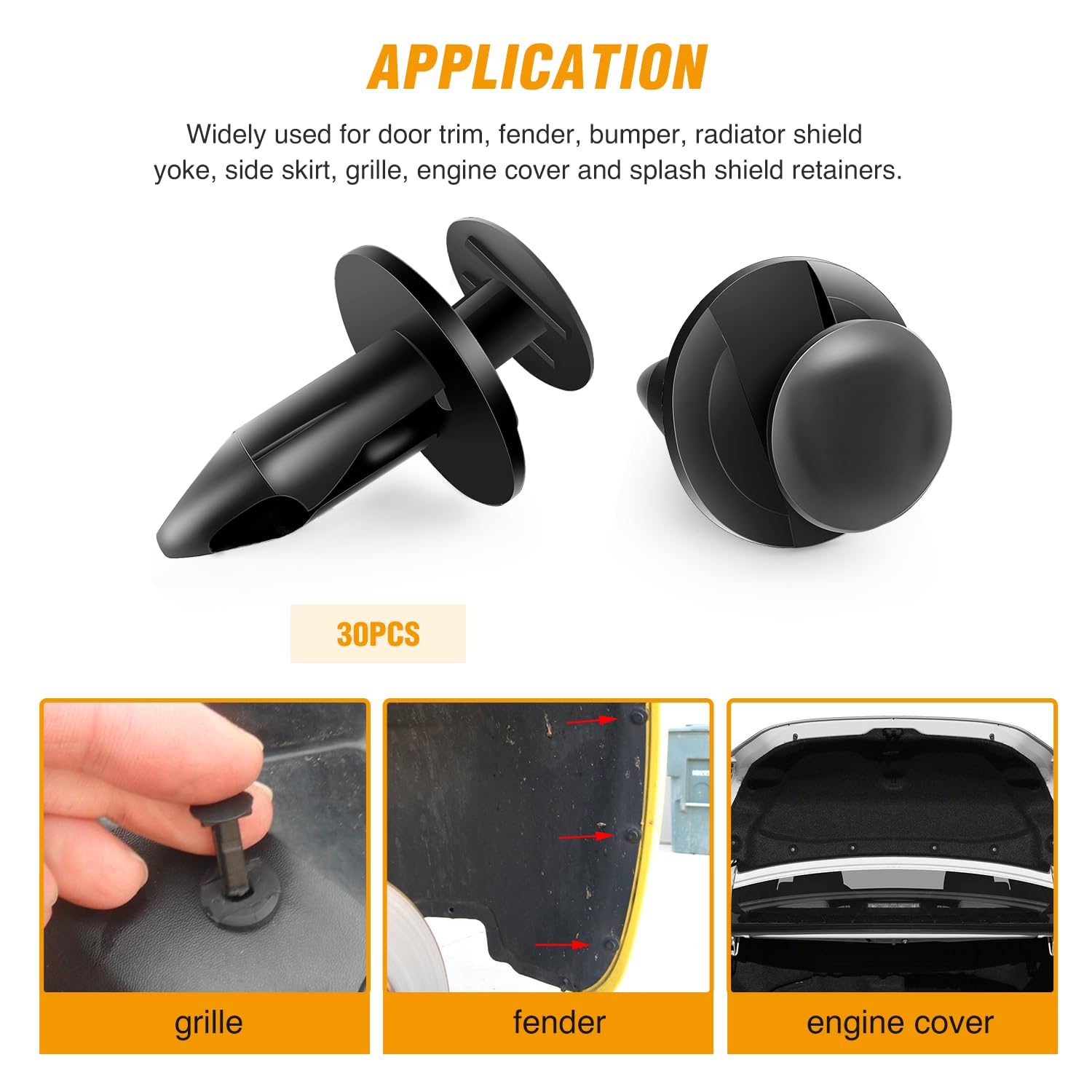 Gooacc 111Pcs Bumper Retainer Clips With Fastener Remover Plastic Rivets Grille Fender Flare Hardware Car Compatible With 2007-2