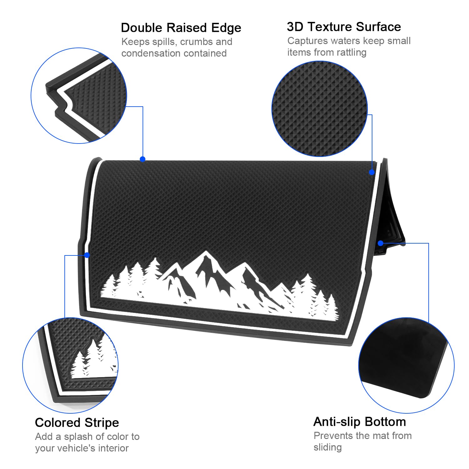 MOCHENT Dashboard Mats for Subaru Crosstrek Accessories 2023-2018, Forester 2019-2024, Impreza 2018-2023, Interior Non-Slip Dash