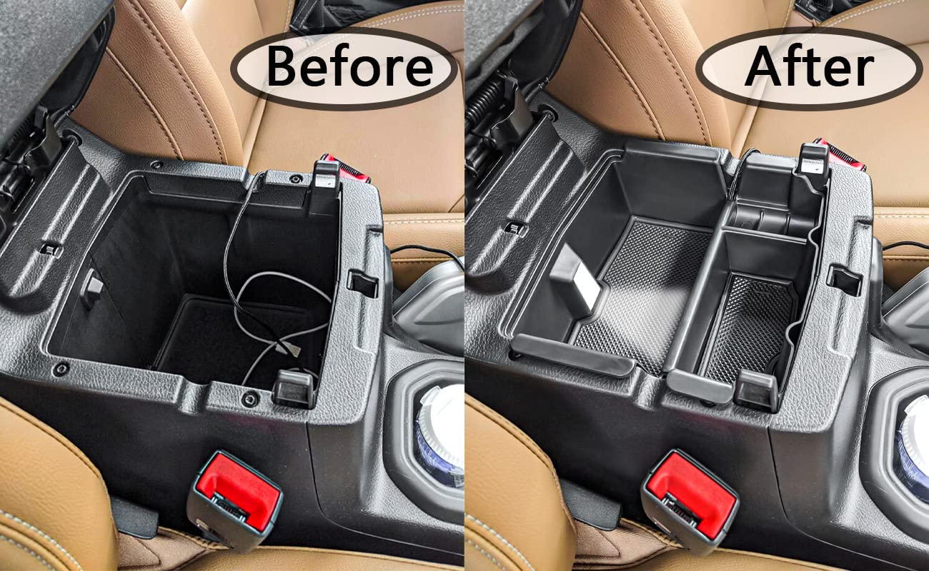 TACOBRO Center Console Organizer Compatible with Jeep Wrangler JL and JLU 2018-2023 2024 Accessories, Gladiator JT Truck 2020 20