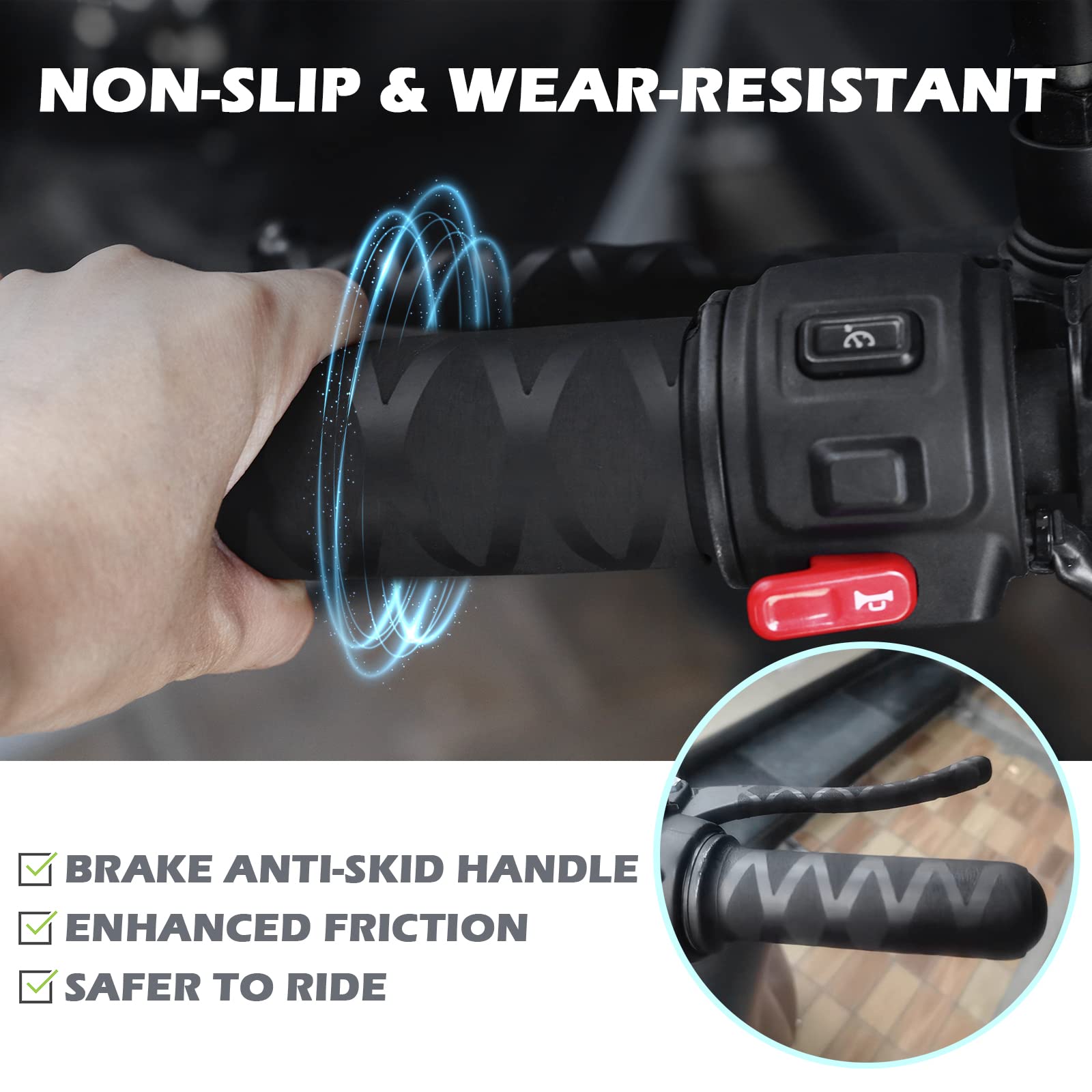 Non-Slip Heat Shrink Motorbike Grips Sleeve,Easily Solve Aging Aticky Hands,Compatible For Ducati Honda Yamaha Triumph Suzuki Ka