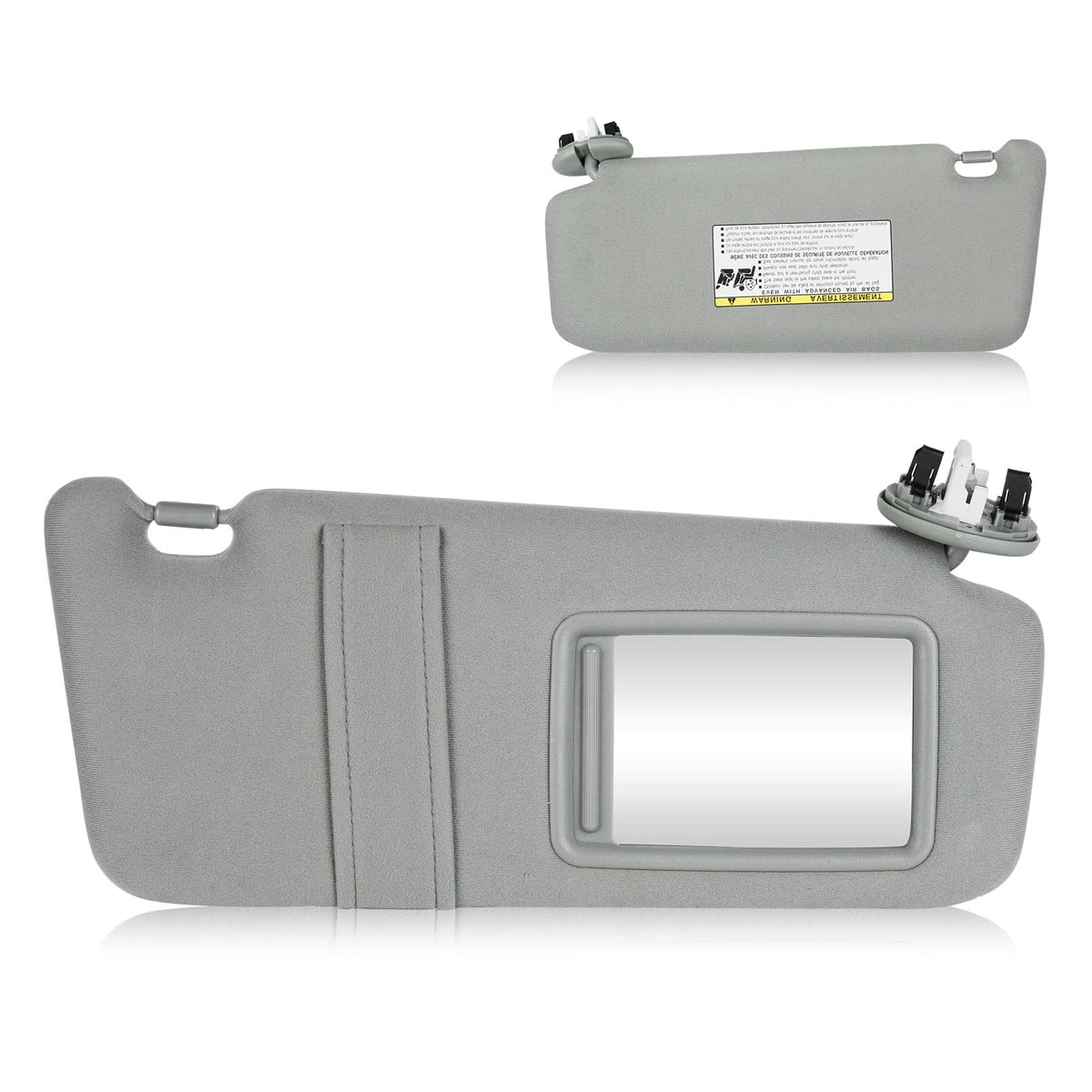 Sun Visor With Light For Toyota Camry 2007-2011 With Sunroof, Right Passenger Side Gray Sunvisor Replace 74320-06800-B0