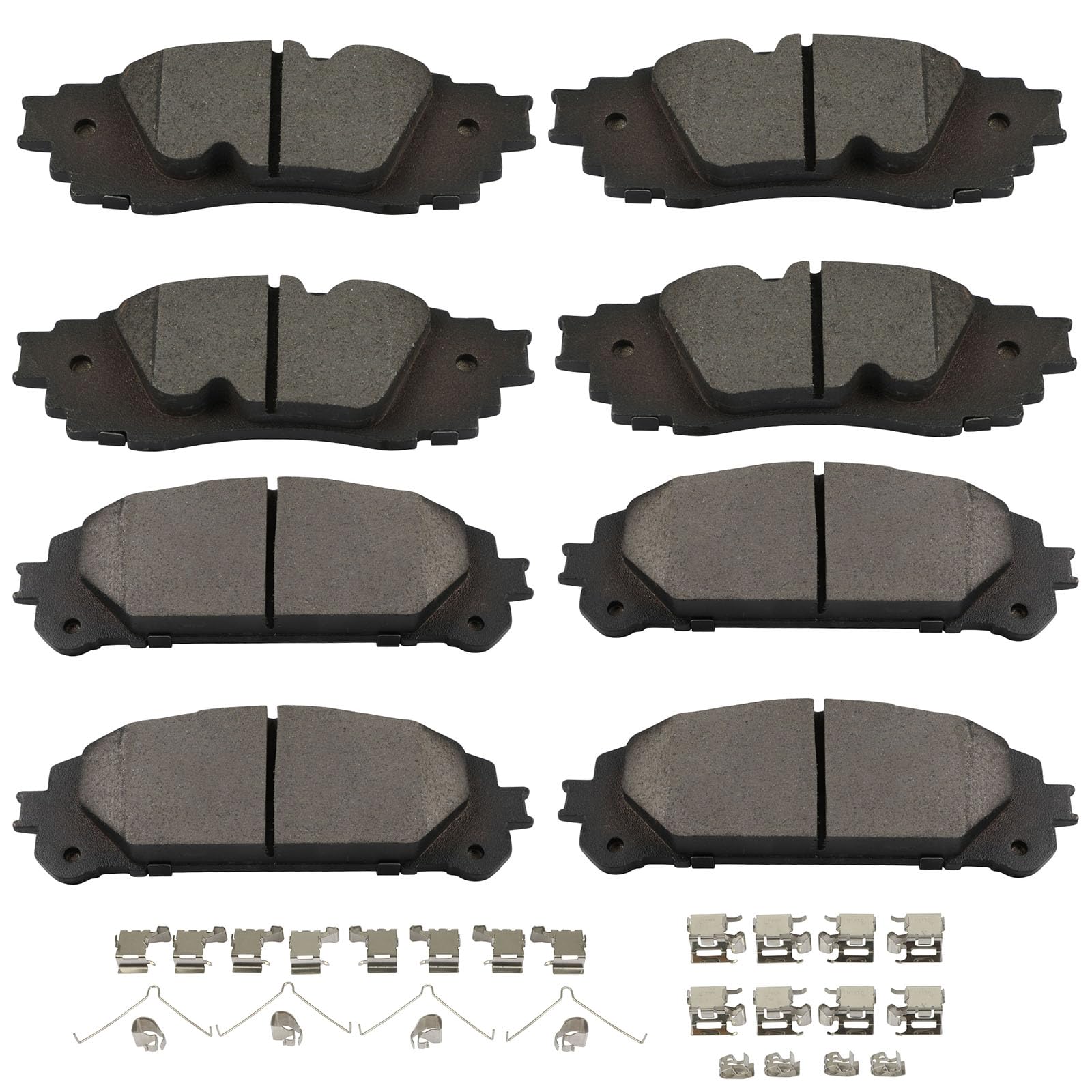 Scitoo D1879 D1324 Front Ceramic & Rear Metal Brake Pads Sets W/Hardware Fit For Lexus Rx350 16-22, Rx350L 2018-2022, Rx450H 201
