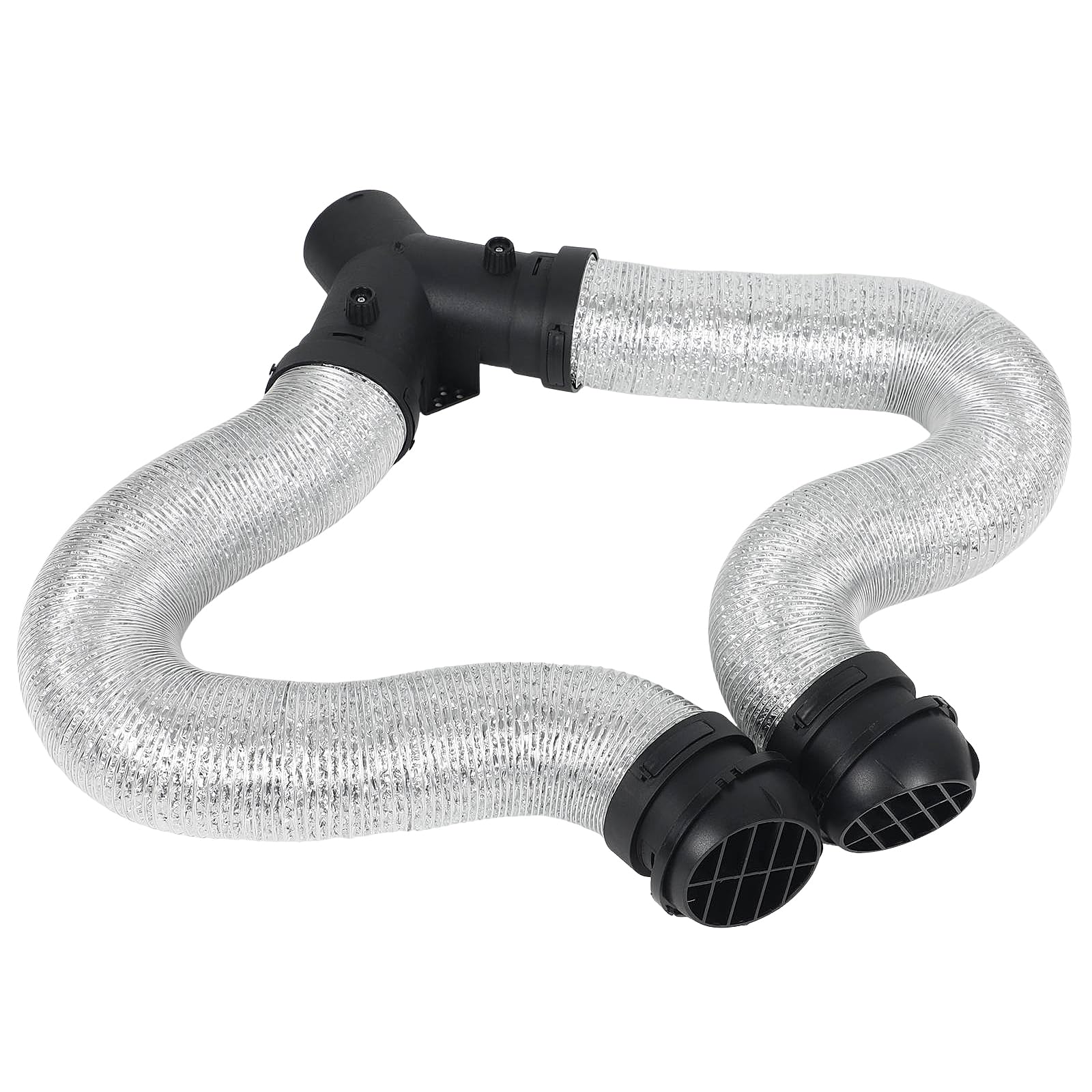 75mm Diesel Parking Heater Flexible Ducting Extension Hose Dual-Layer Warm Hot Air Duct with Vent Connector for Camper Trailer A