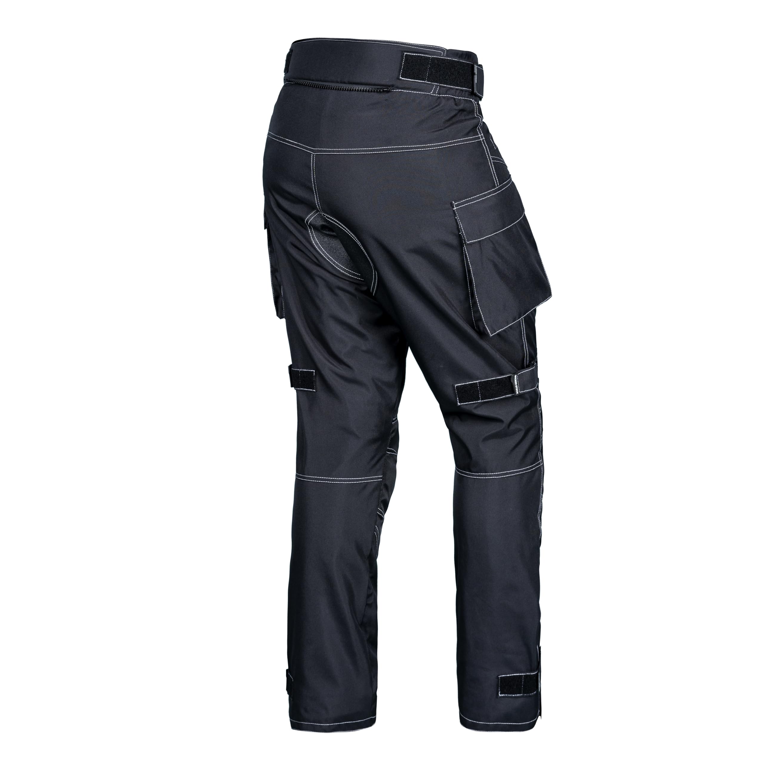 WICKED STOCK Mens Waterproof Armored Motorcycle Riding Dual Sport Pants Protective CE Level-1 Black