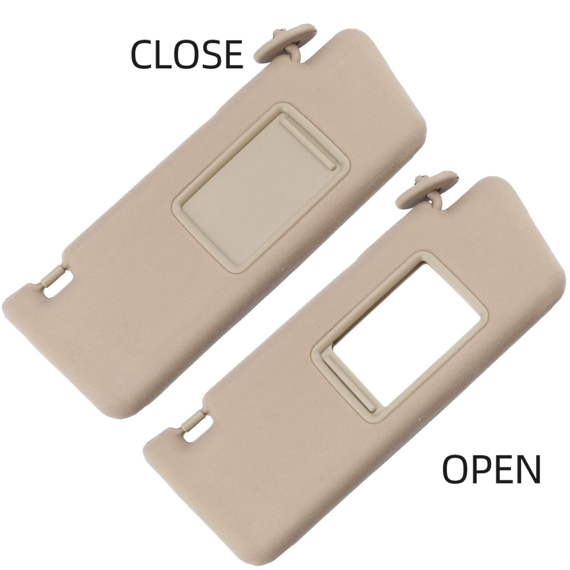 Dasbecan Right Passenger Side Sun Visor Compatible With Toyota Tacoma 2005-2012 2013 2014 2015 Visor Assembly Without Light 7431