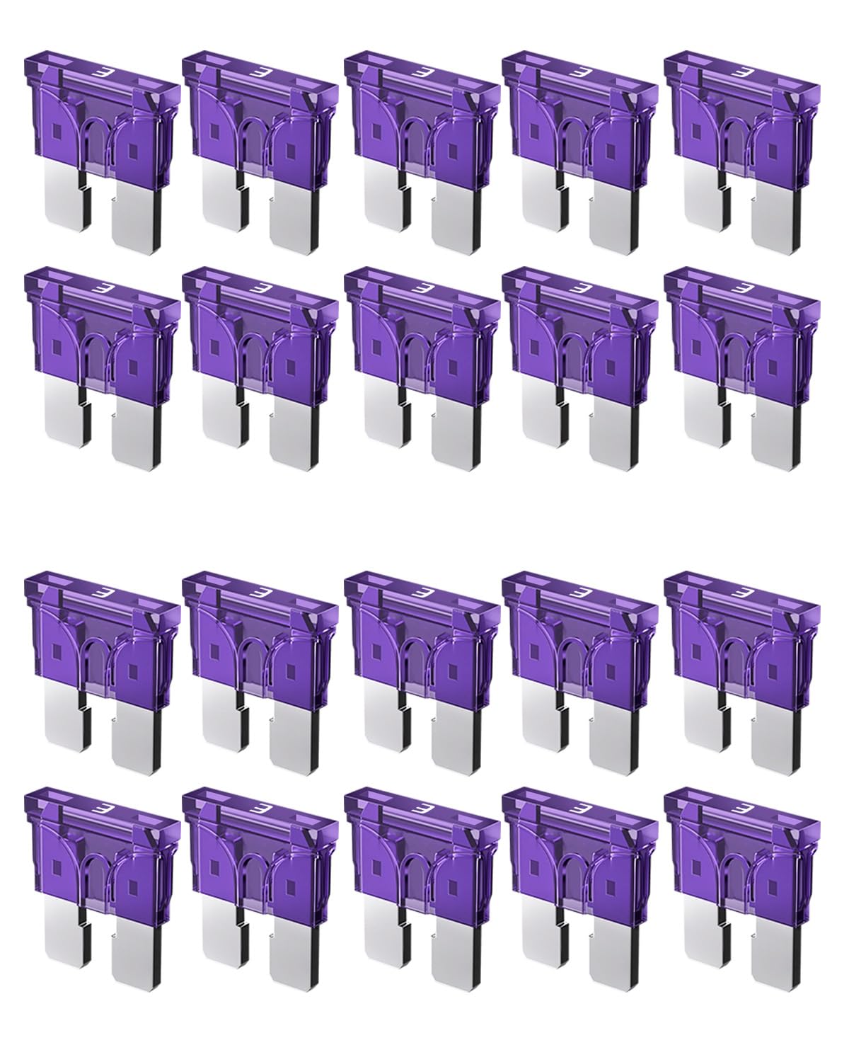 Riseuvo 20Pcs 3A Standard Car Fuses - 3 Amp Automotive Fuses(Ato/Apr/Ats), 32V (12/24V) Blade Fuse For Rv/Truck/Suv