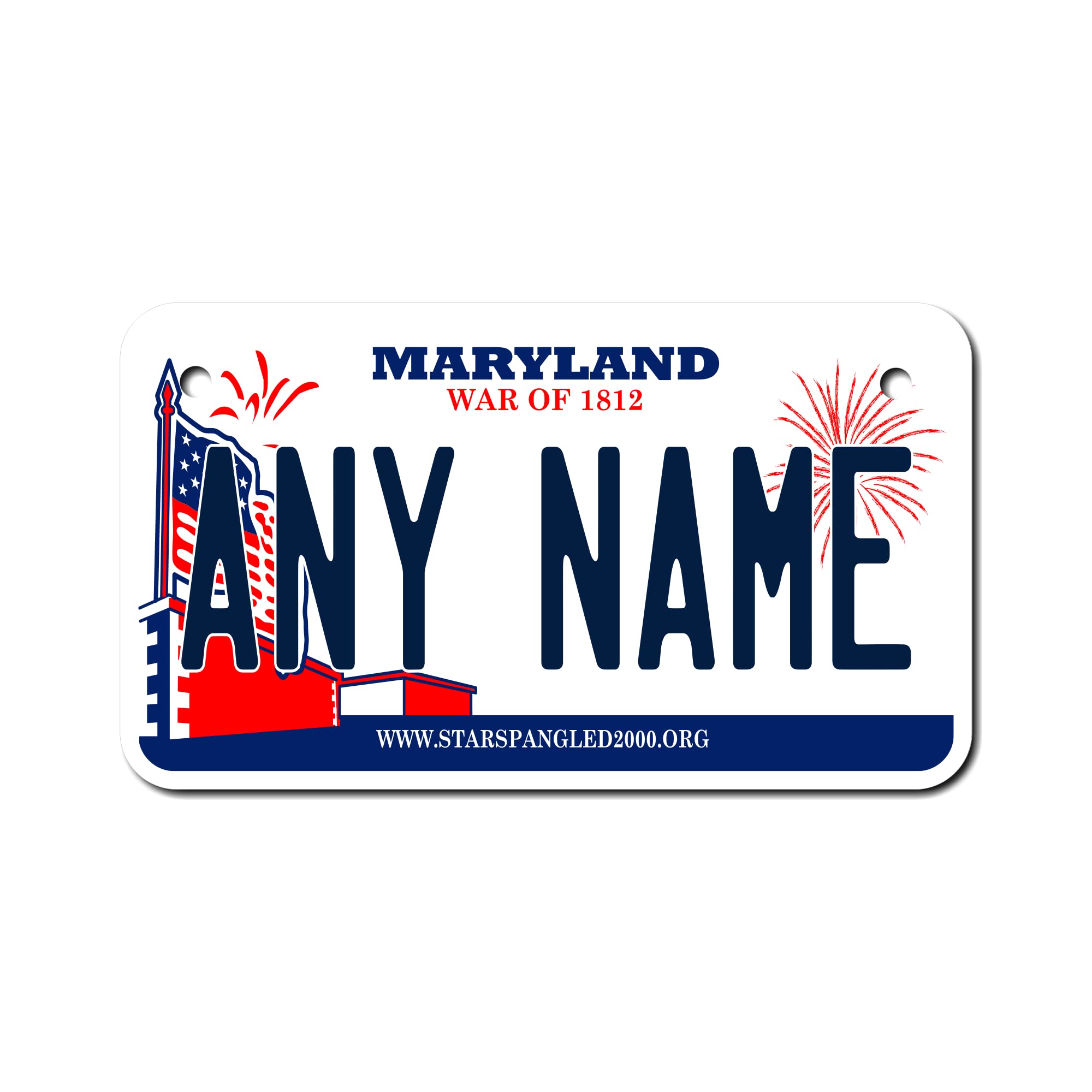 Teamlogo - Personalized Maryland License Plate - Custom Aluminum Name, Text, Or Number Plate - Customized Golf Cart Accessories,