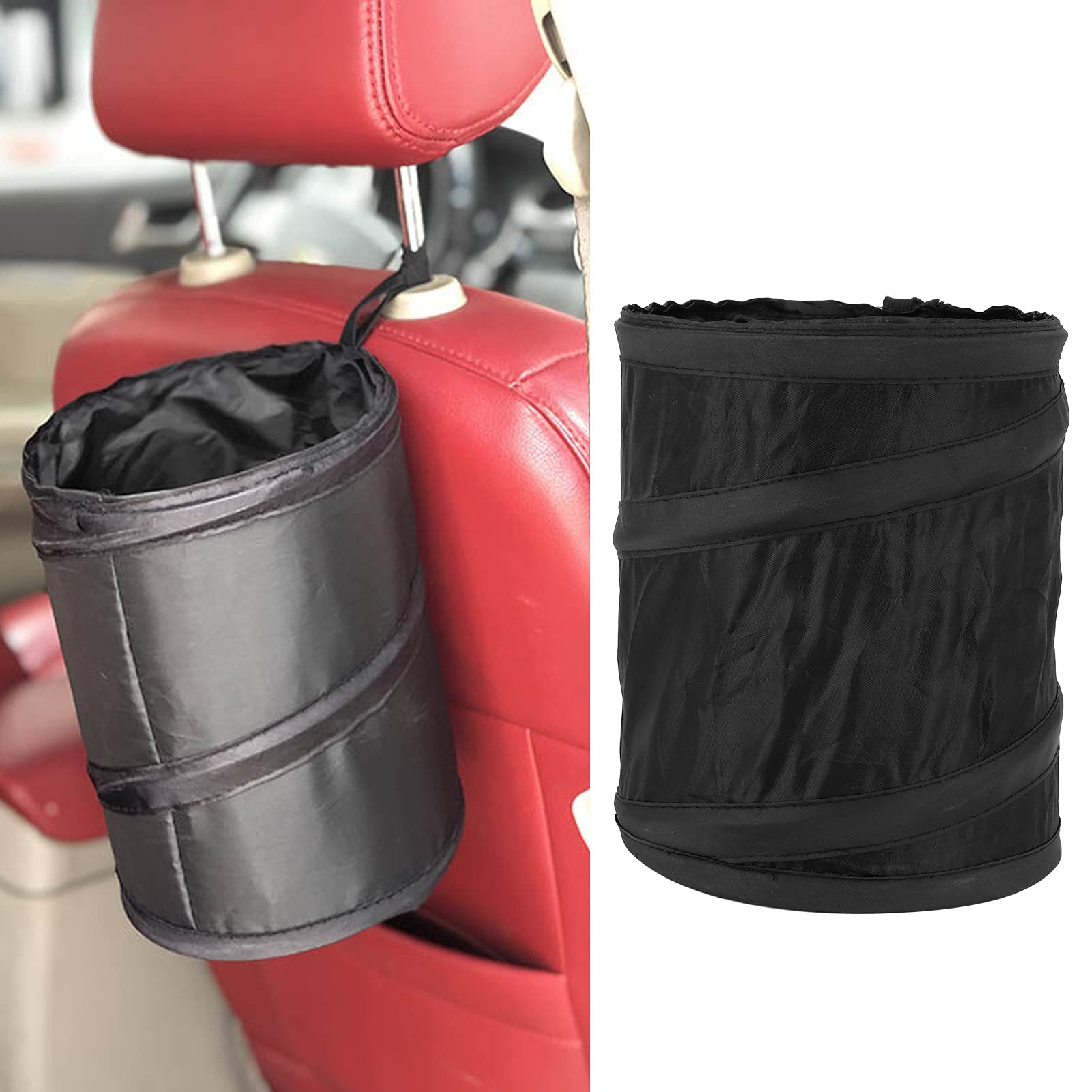 F FABOBJECTS Vehicle Waste Basket, MultiPurpose Car Trash Bin Hanging for Car for Travelers