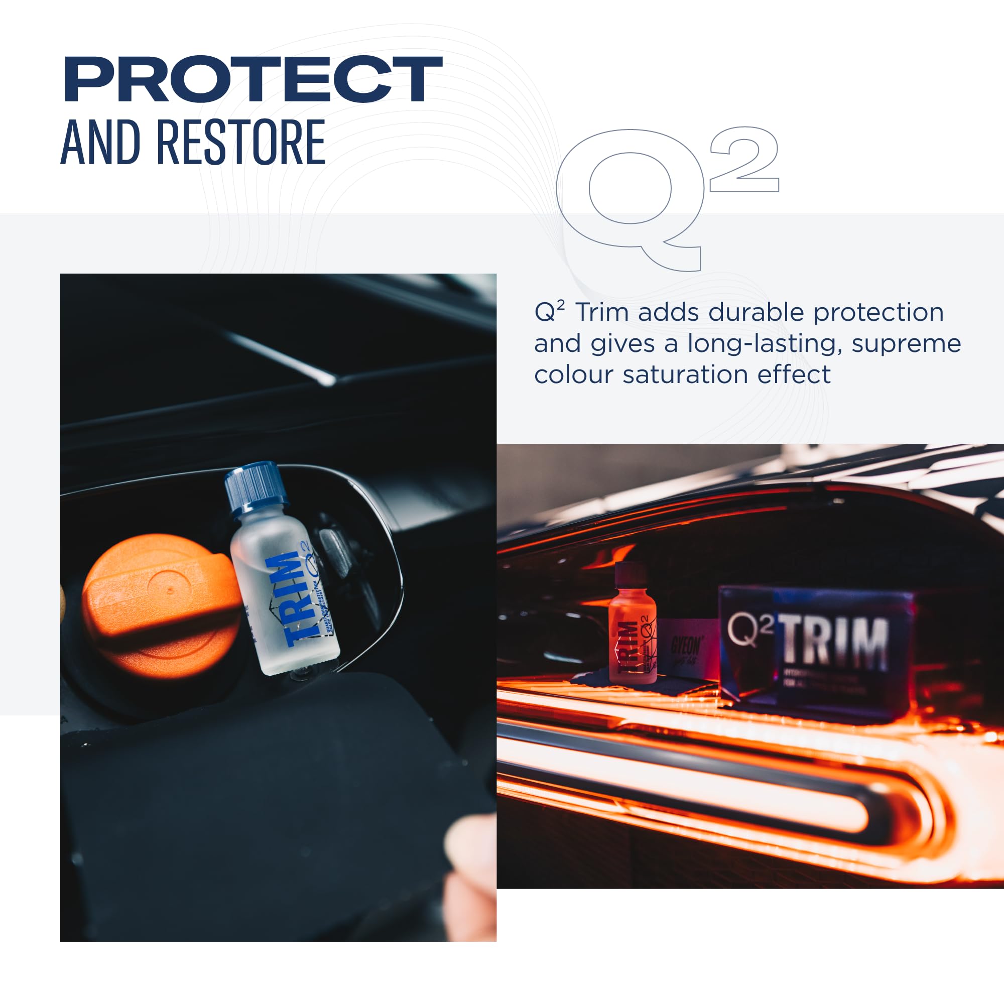 Gyeon Trim Evo 30Ml - Black Trim Restorer | Hydrophobic Ceramic Coating Kit For Plastic Trim | Bring Your Faded Trim Back To Black | Long Term Protection For New Car Trim