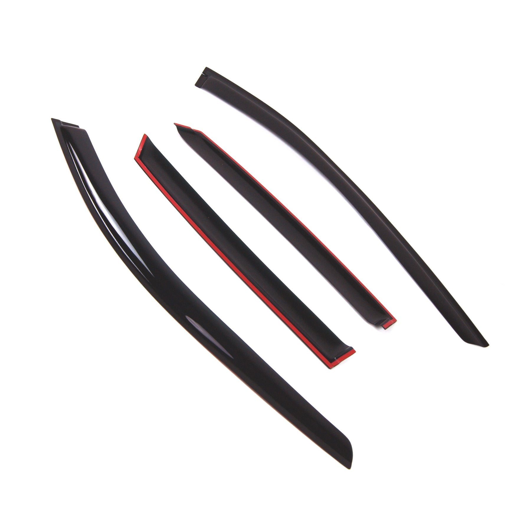 Tuningpros Window Visor Compatible With 2010-2016 Cadillac Srx, Dgwv2-690 Outside Mount Deflector Rain Guard Dark Smoke, 4 Pcs S