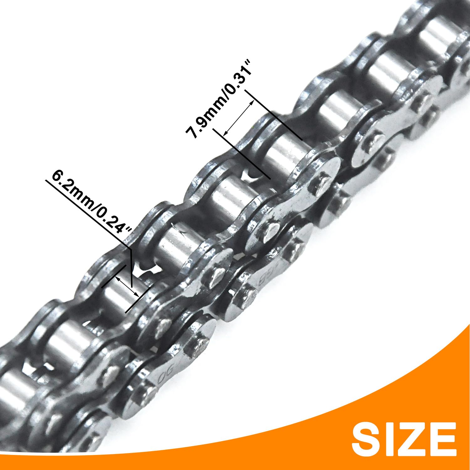 Holato Front #420 Roller Chain 42 + Rear 90 Link With Drive Chain Breaker Kit For 196Cc 212Cc 6.5Hp Coleman Ct200U Ct200U-Ex Bt200X Baja Warrior Hensim Massimo Mb165 Mb200 Mini Bike Heavy Duty Parts
